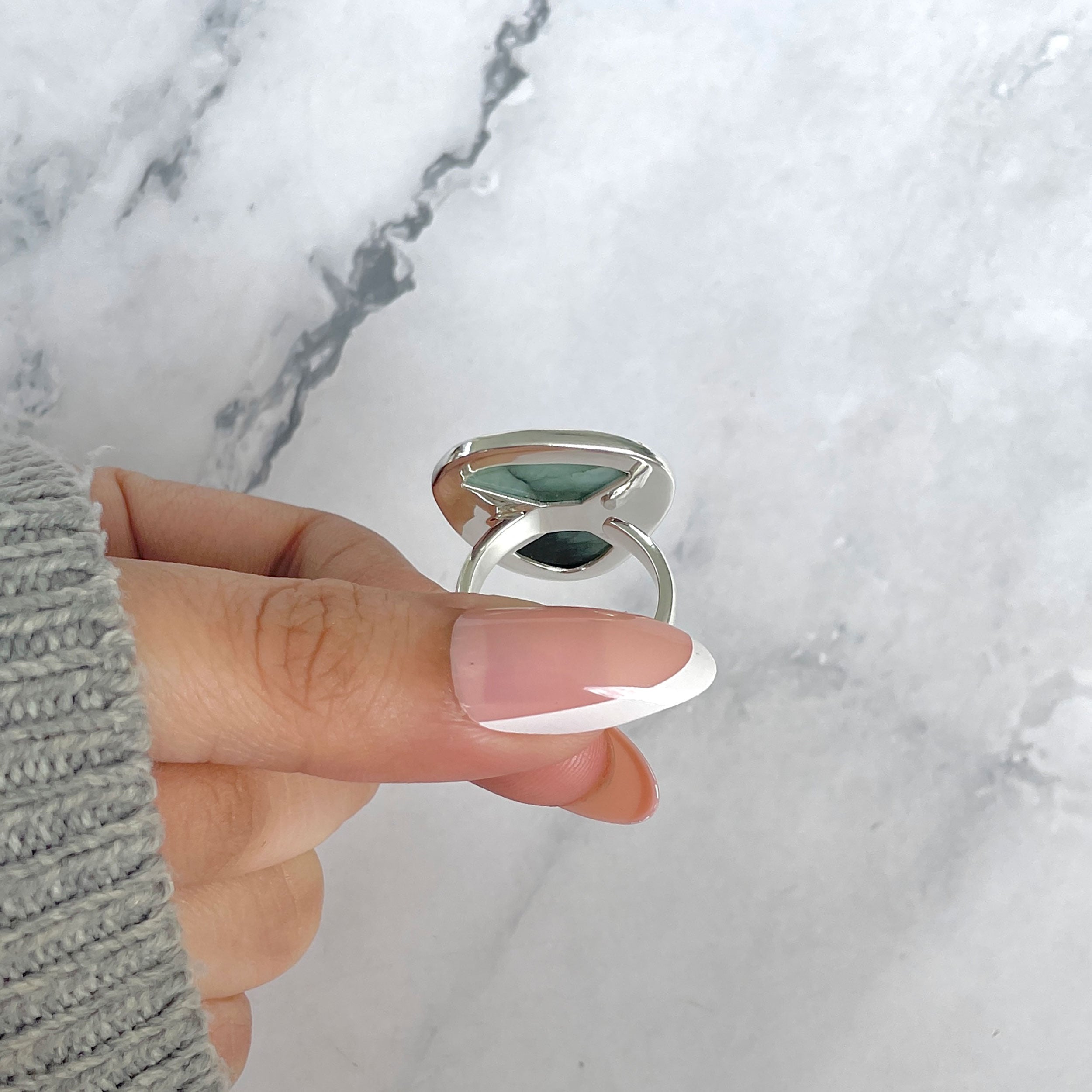 Emerald Adjustable Ring-(EMD-R-47.)