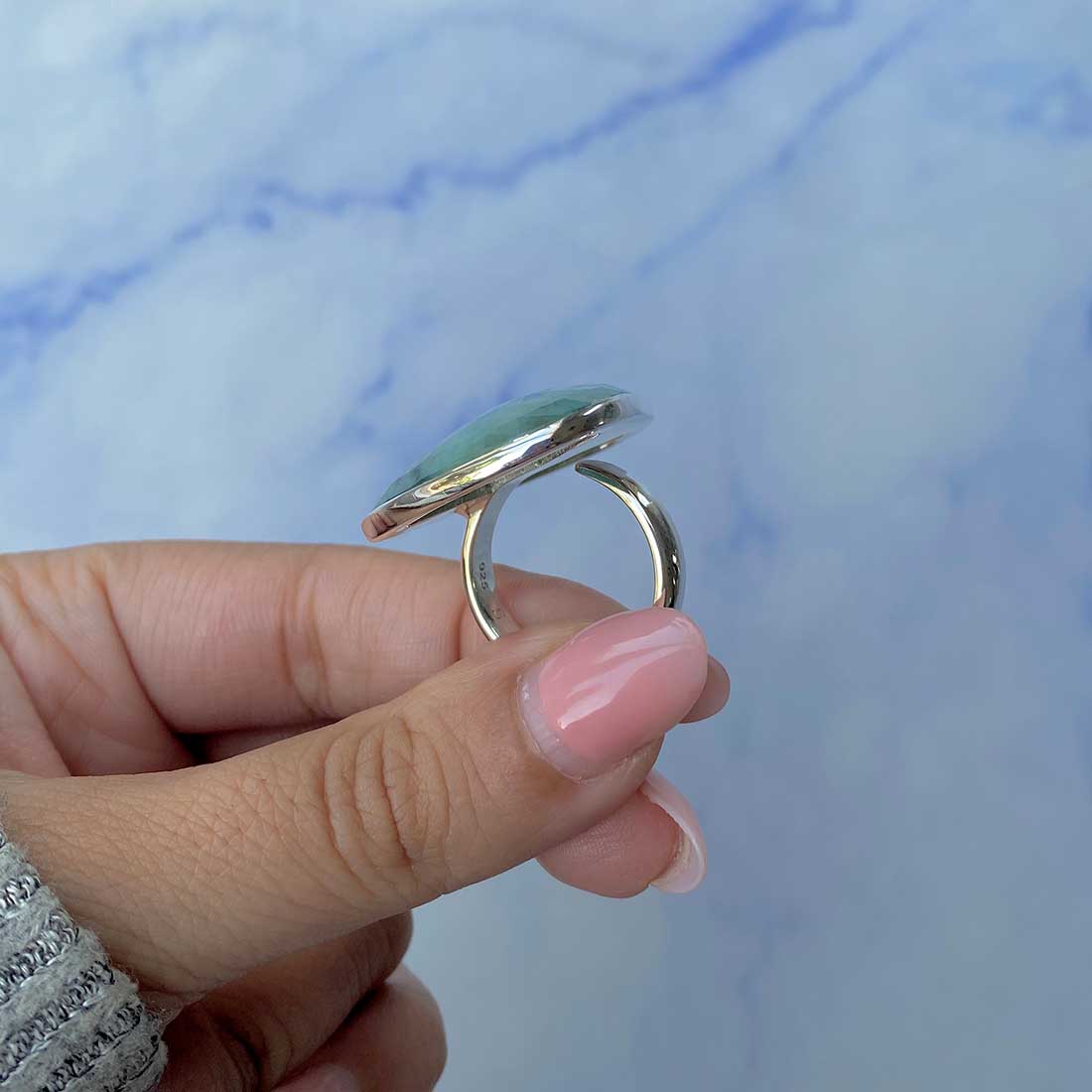 Emerald Adjustable Ring-(EMD-R-5.)