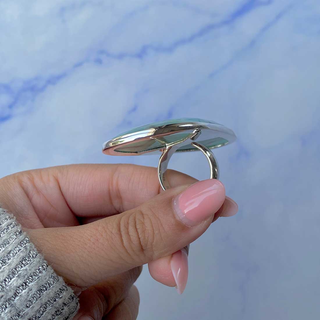 Emerald Adjustable Ring-(EMD-R-6.)