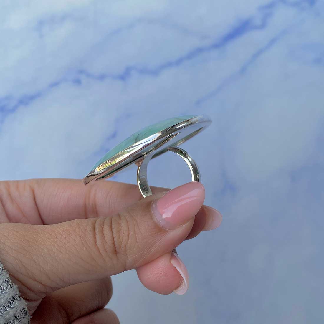 Emerald Adjustable Ring-(EMD-R-7.)