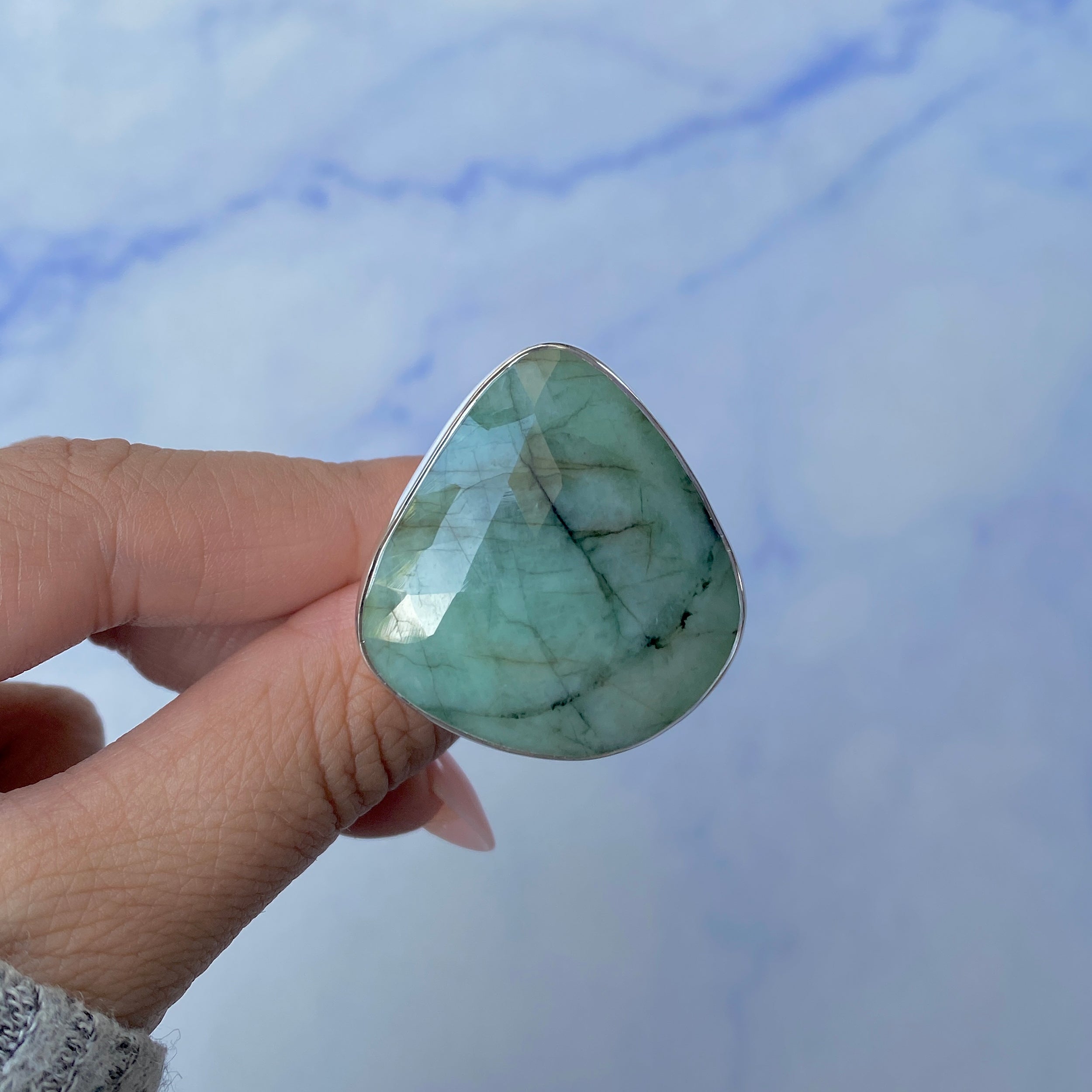 Emerald Adjustable Ring-(EMD-R-8.)