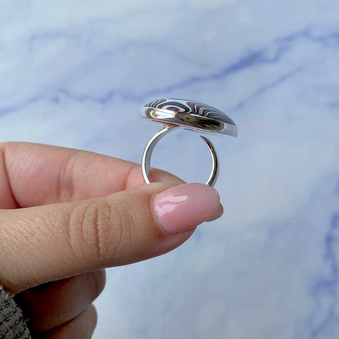 Fordite Adjustable Ring-(FRD-R-37.)