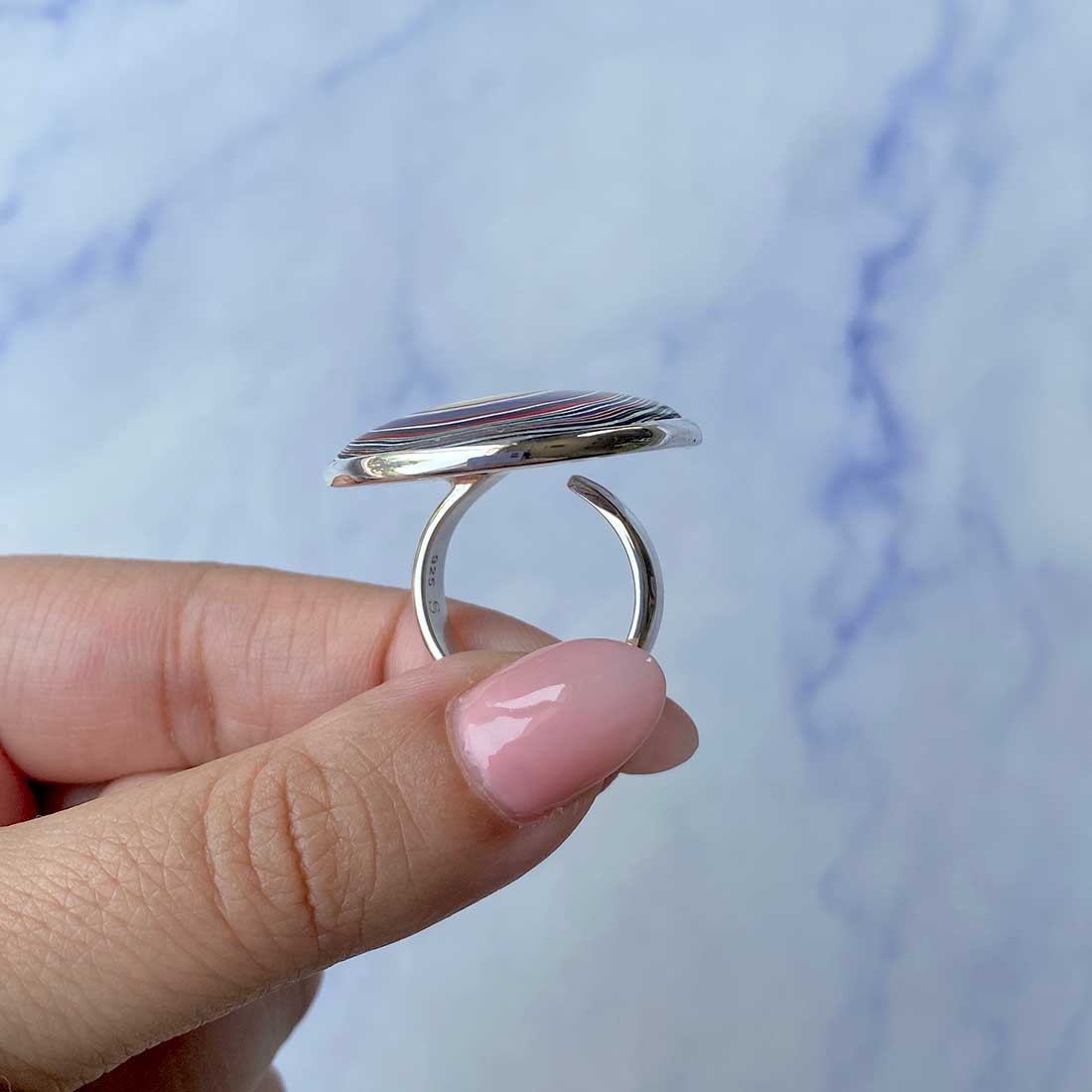 Fordite Adjustable Ring-(FRD-R-40.)