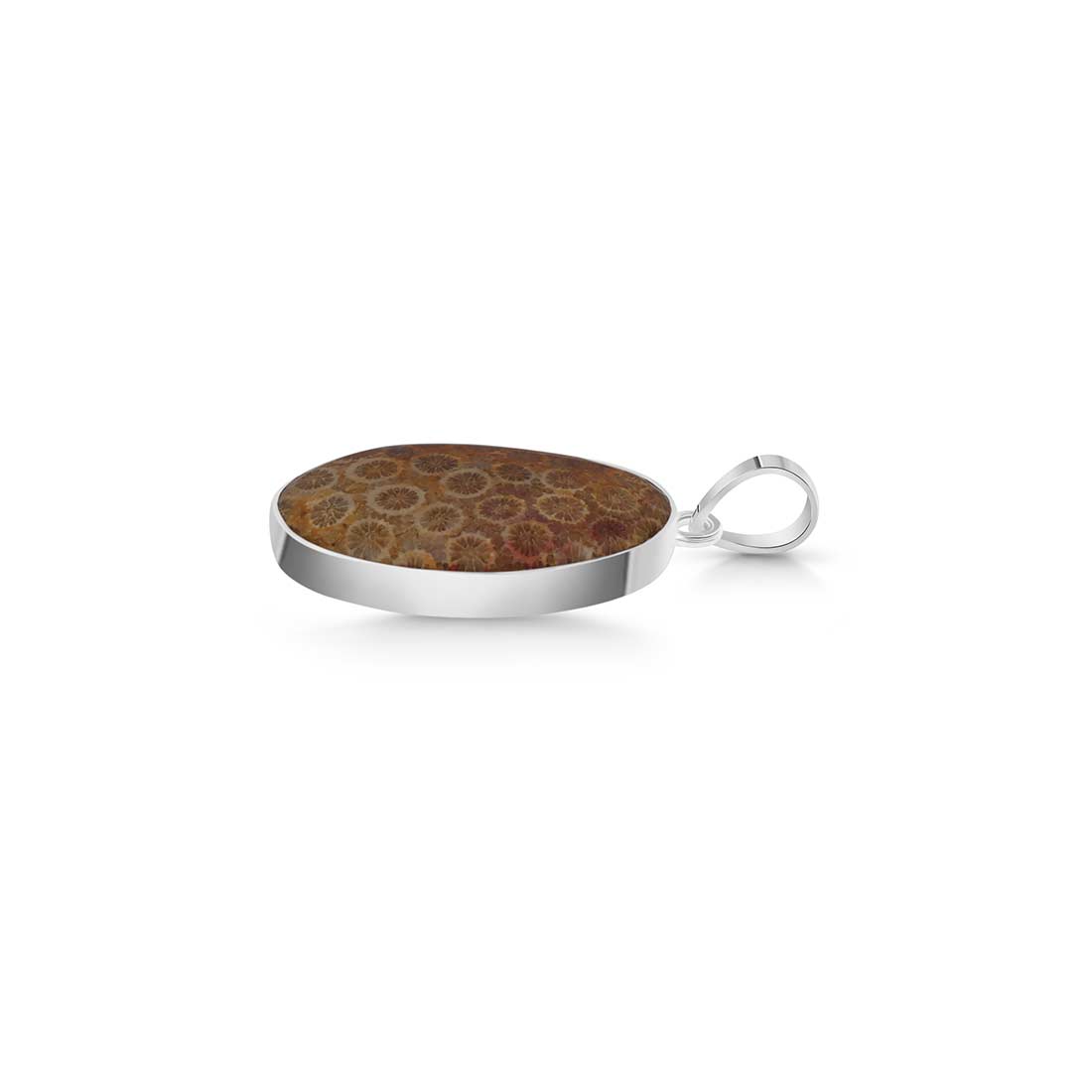 Fossilized Coral Pendant-(FSC-P-11.)