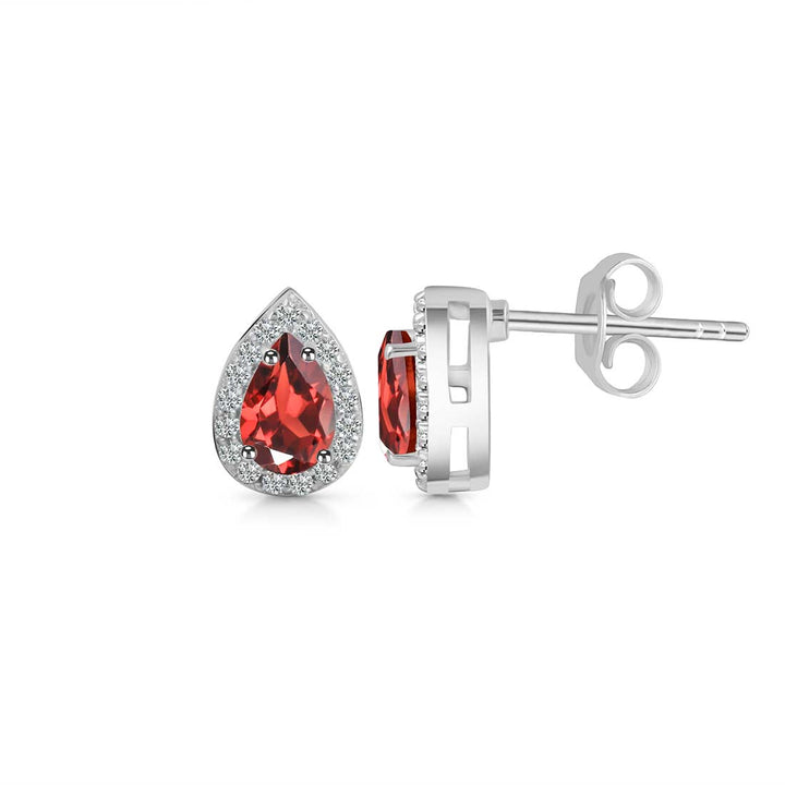 Garnet earring