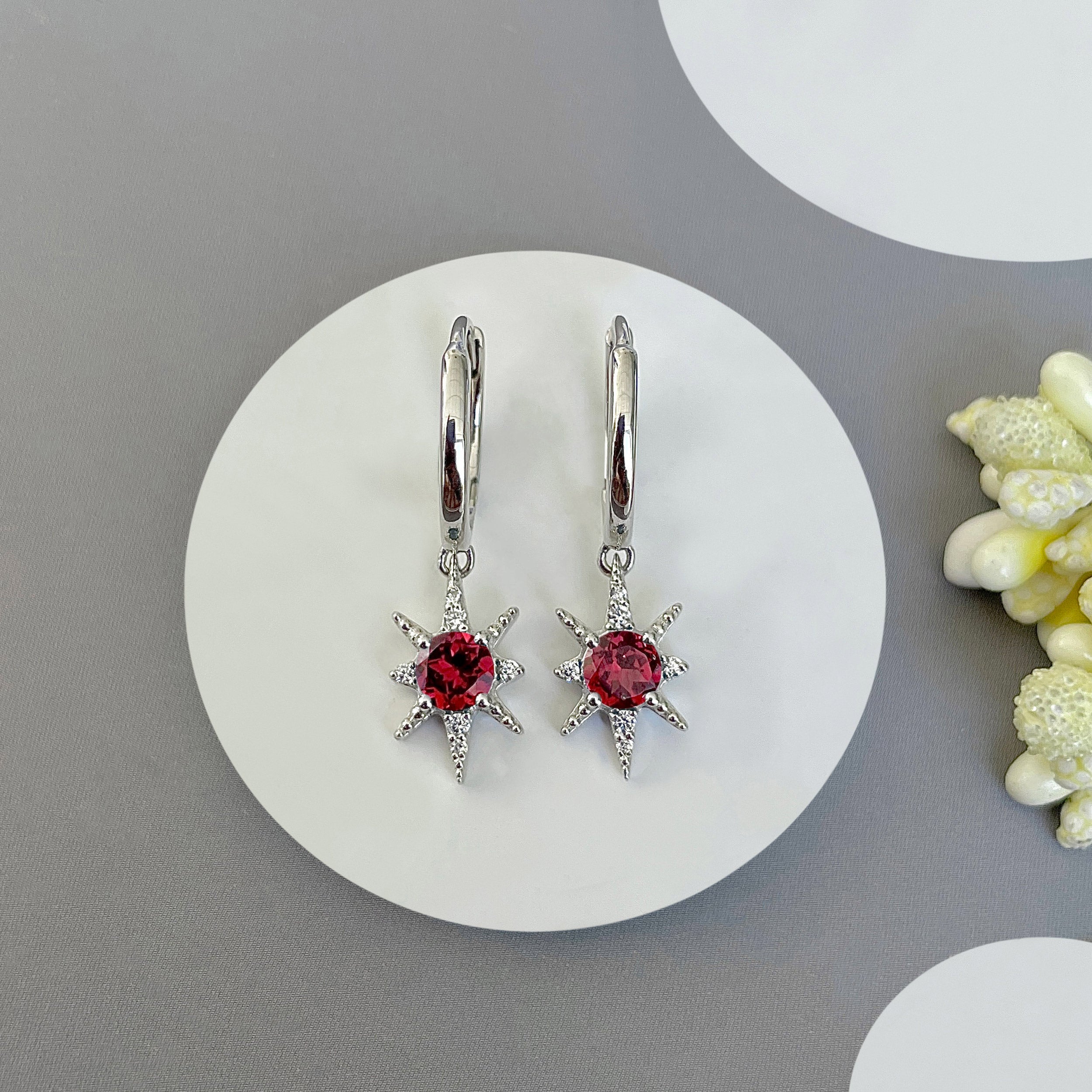 Garnet Earring-(GAR-SE-1470.)
