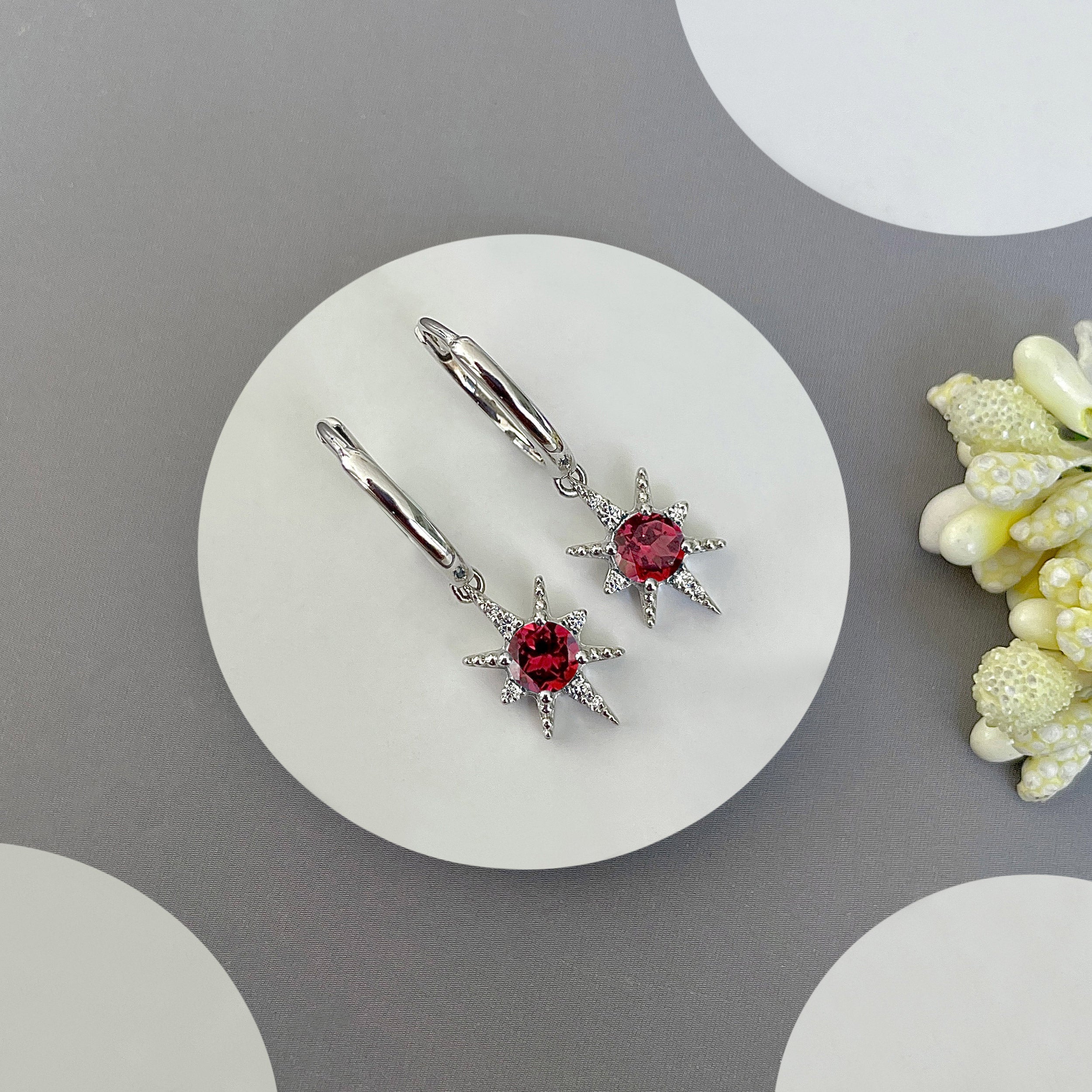 Garnet Earring-(GAR-SE-1470.)