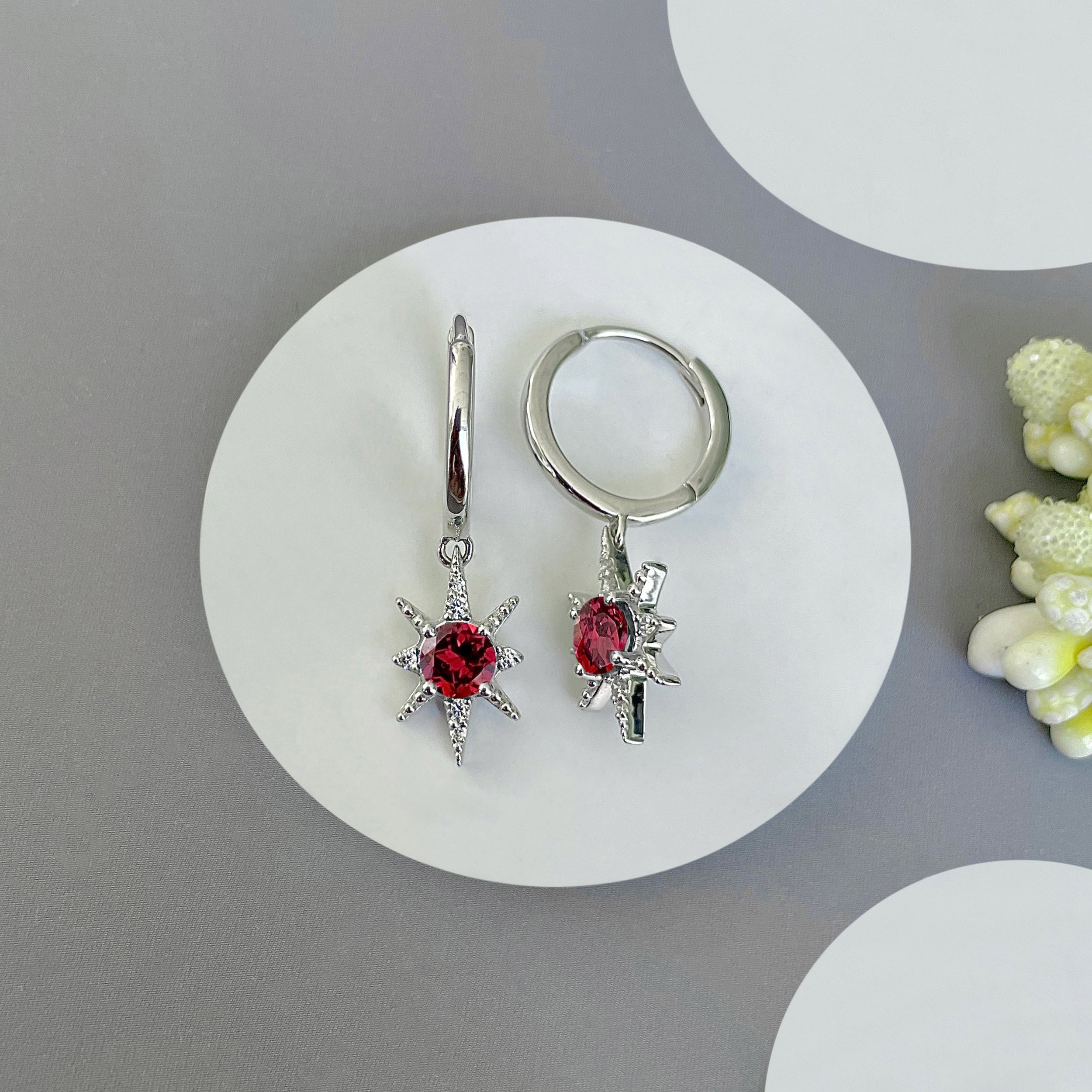 Garnet Earring-(GAR-SE-1470.)