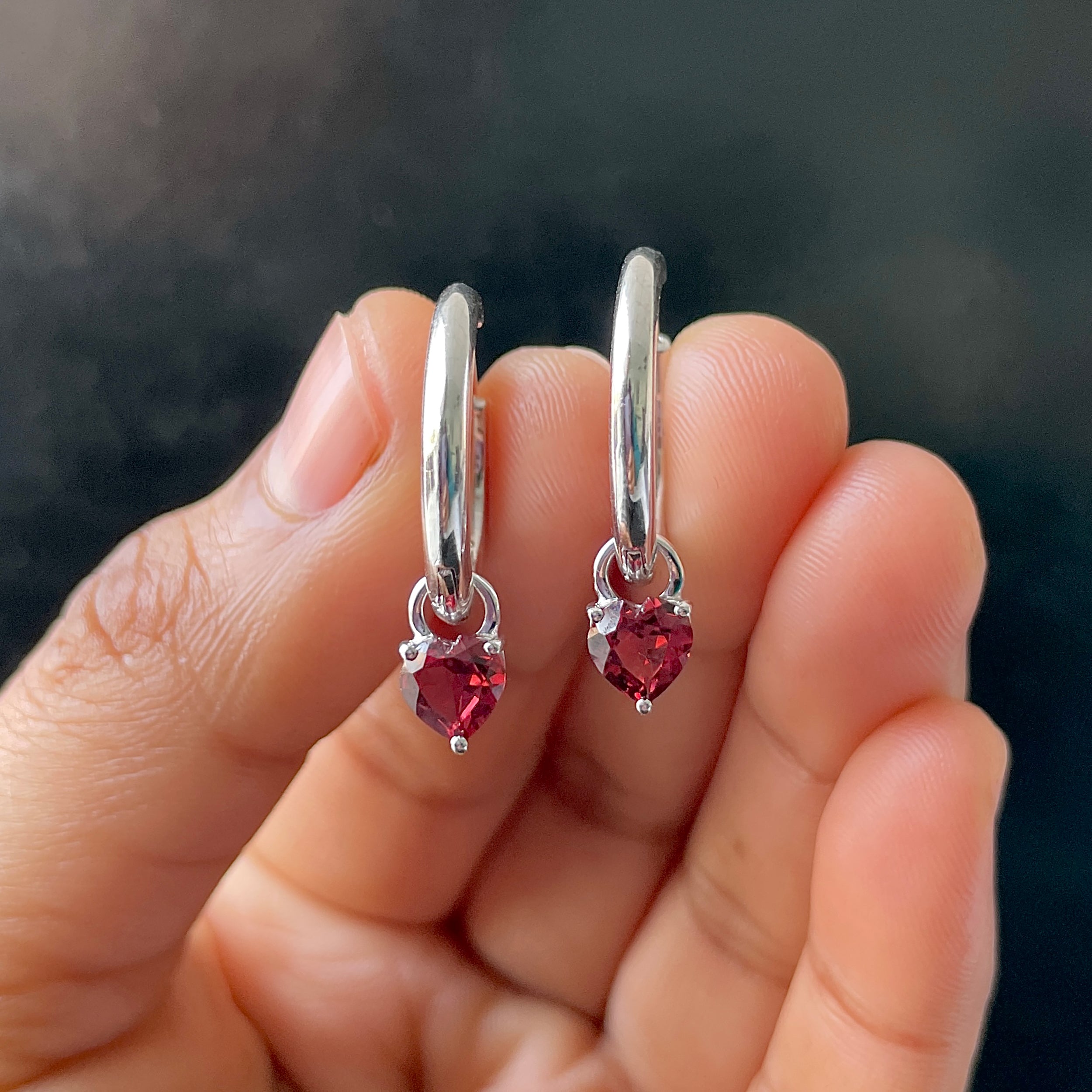 Garnet Earring-(GAR-SE-1797.)