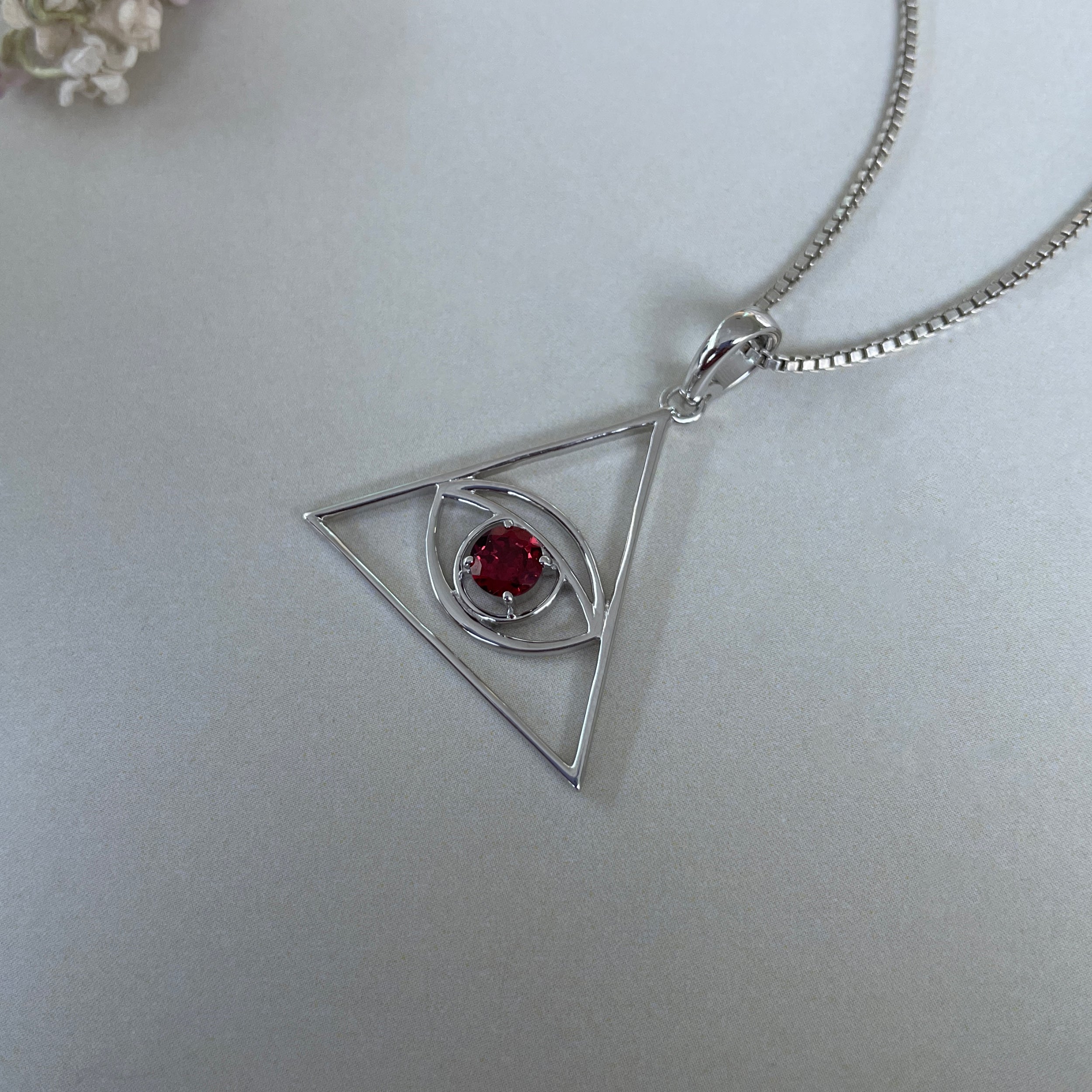 Garnet Illuminati Pendant-(GAR-SN-175.)