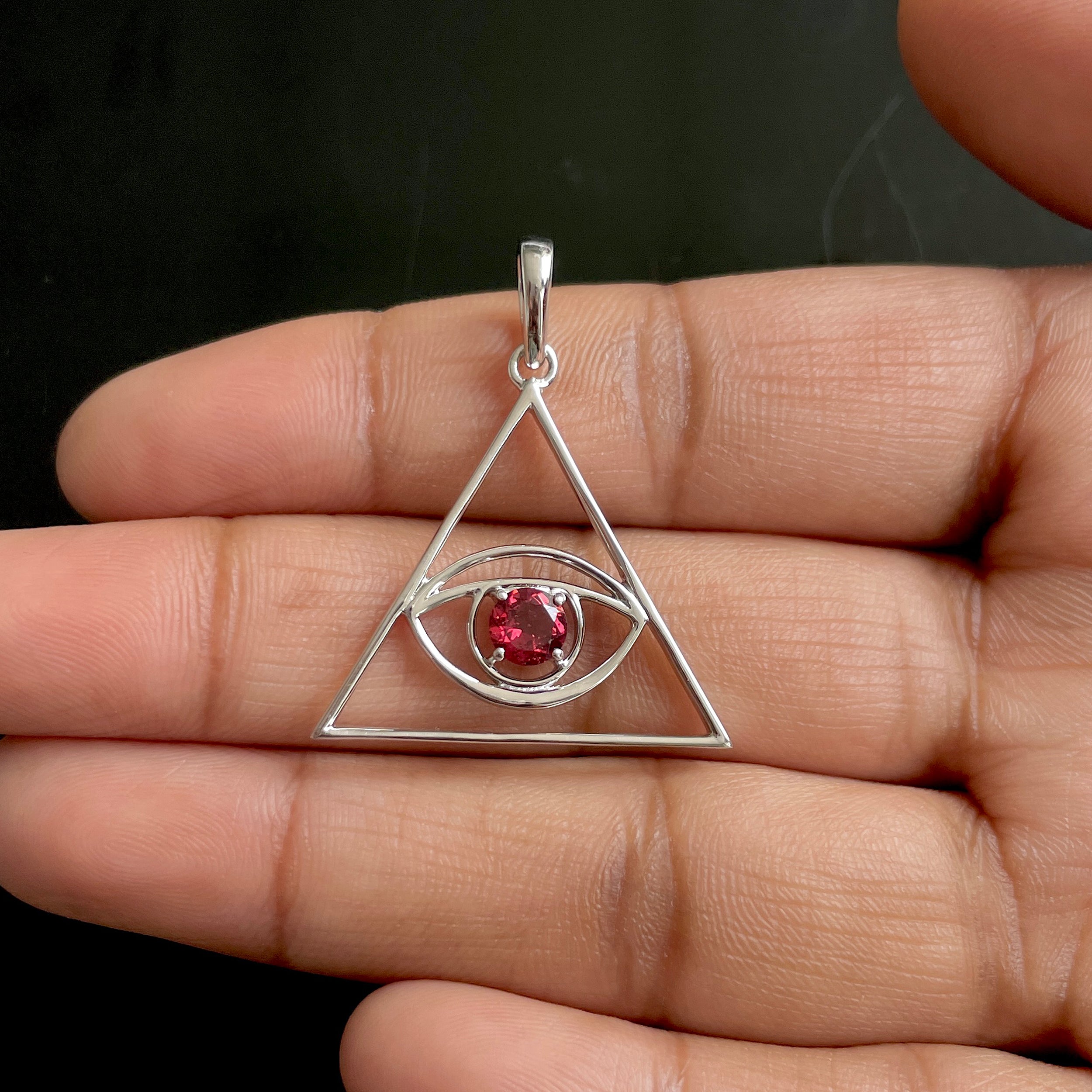 Garnet Illuminati Pendant-(GAR-SN-175.)