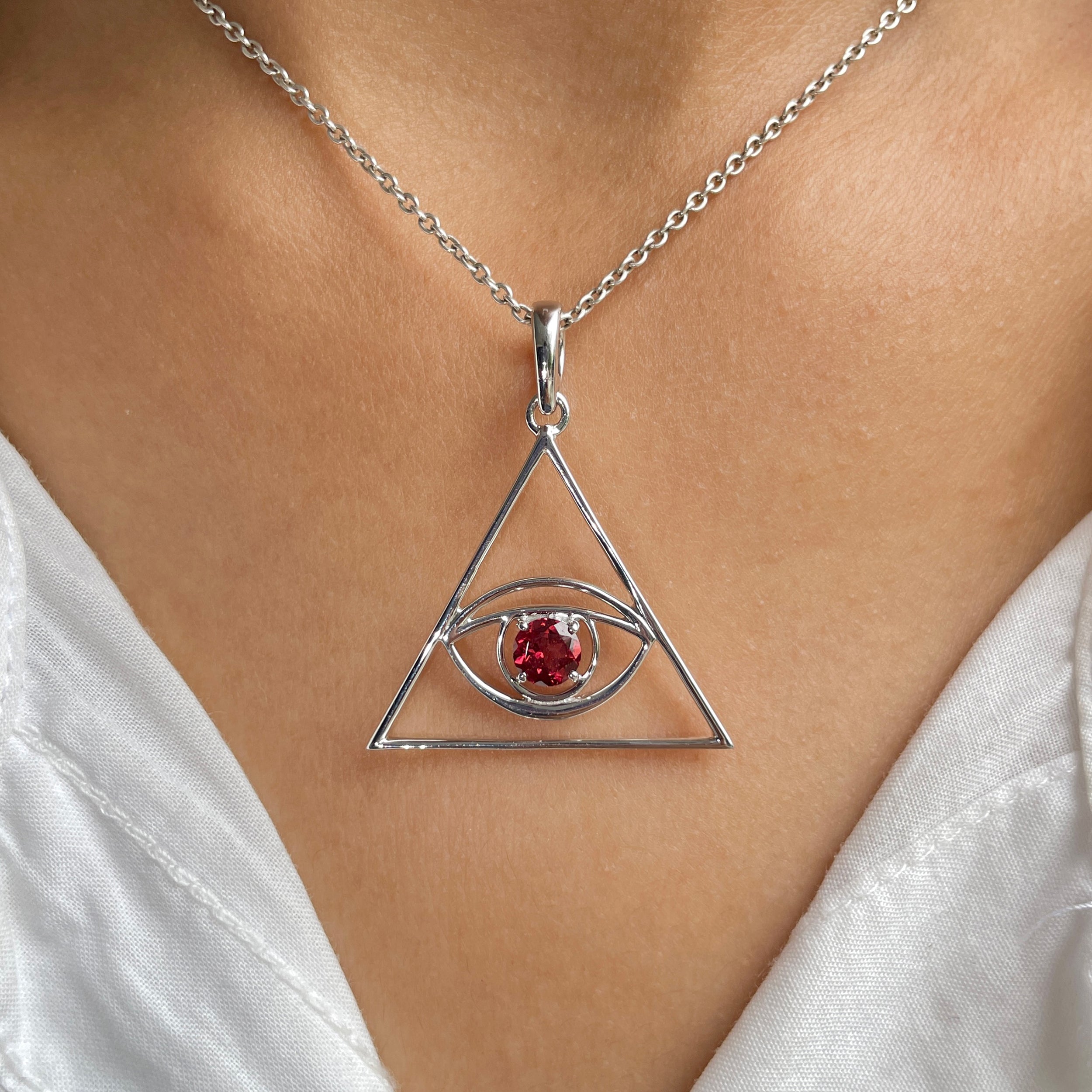 Garnet Illuminati Pendant-(GAR-SN-175P.)