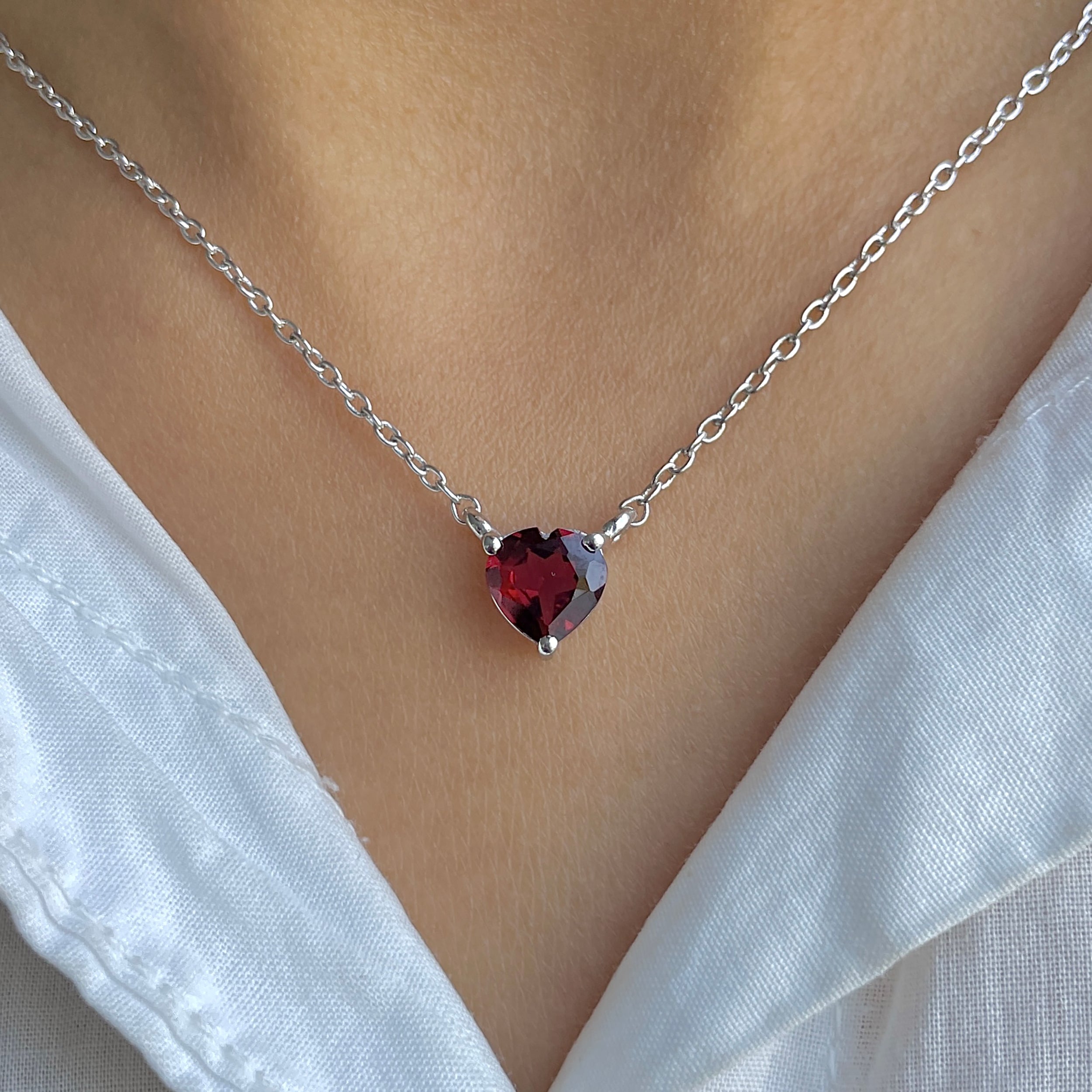 Garnet Necklace-(GAR-SN-583.)