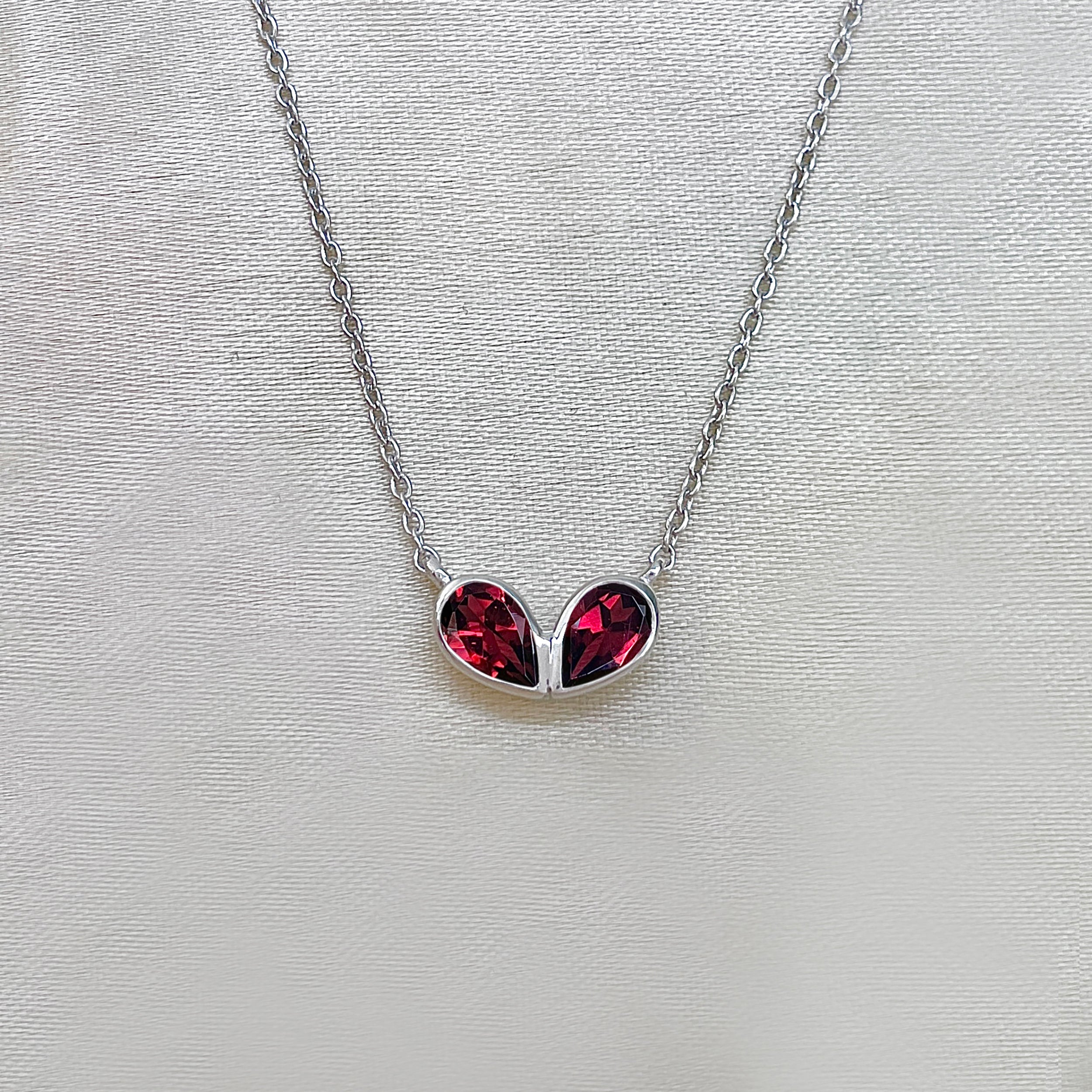 Garnet Necklace-(GAR-SN-585.)