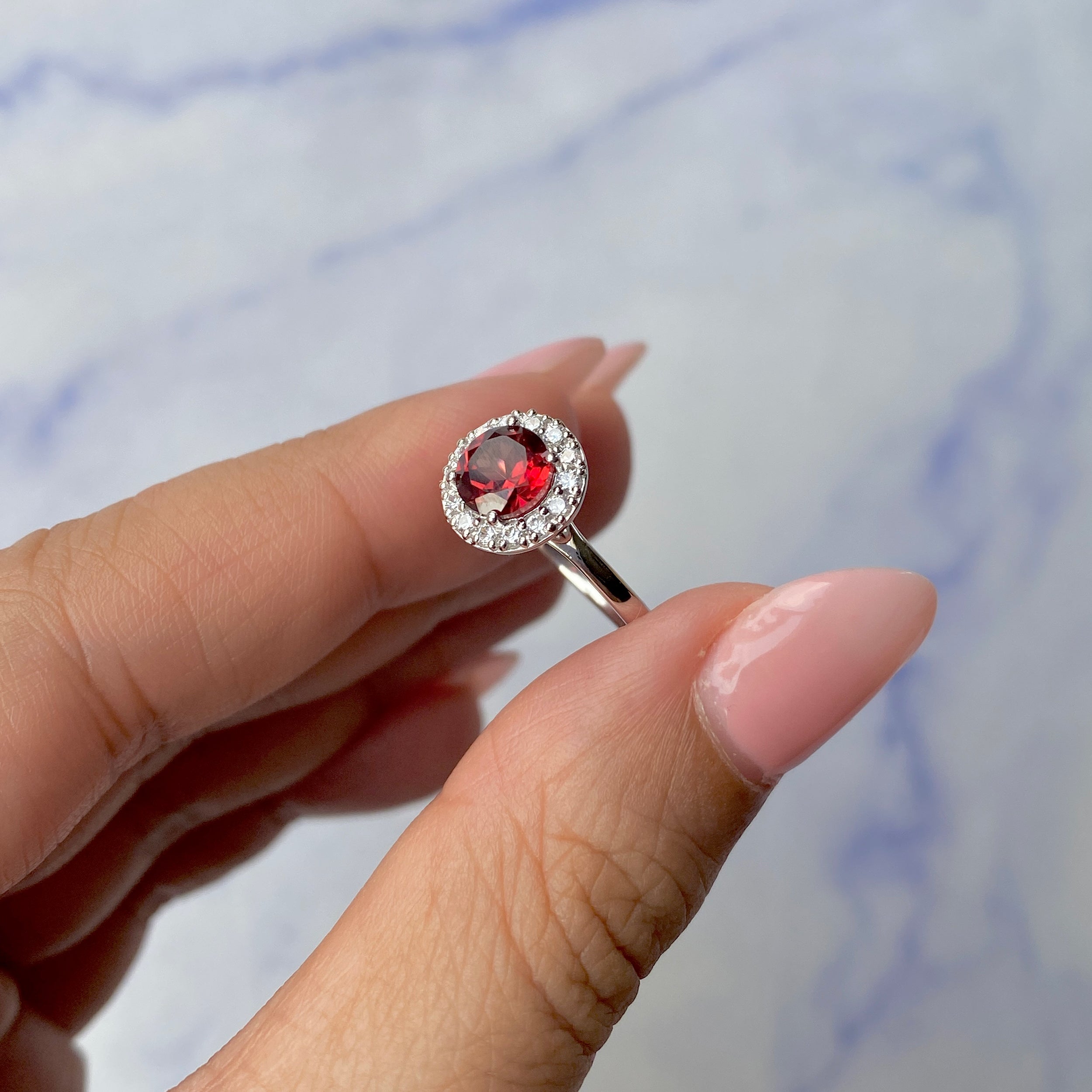 Garnet Ring-(GAR-SR-1768)