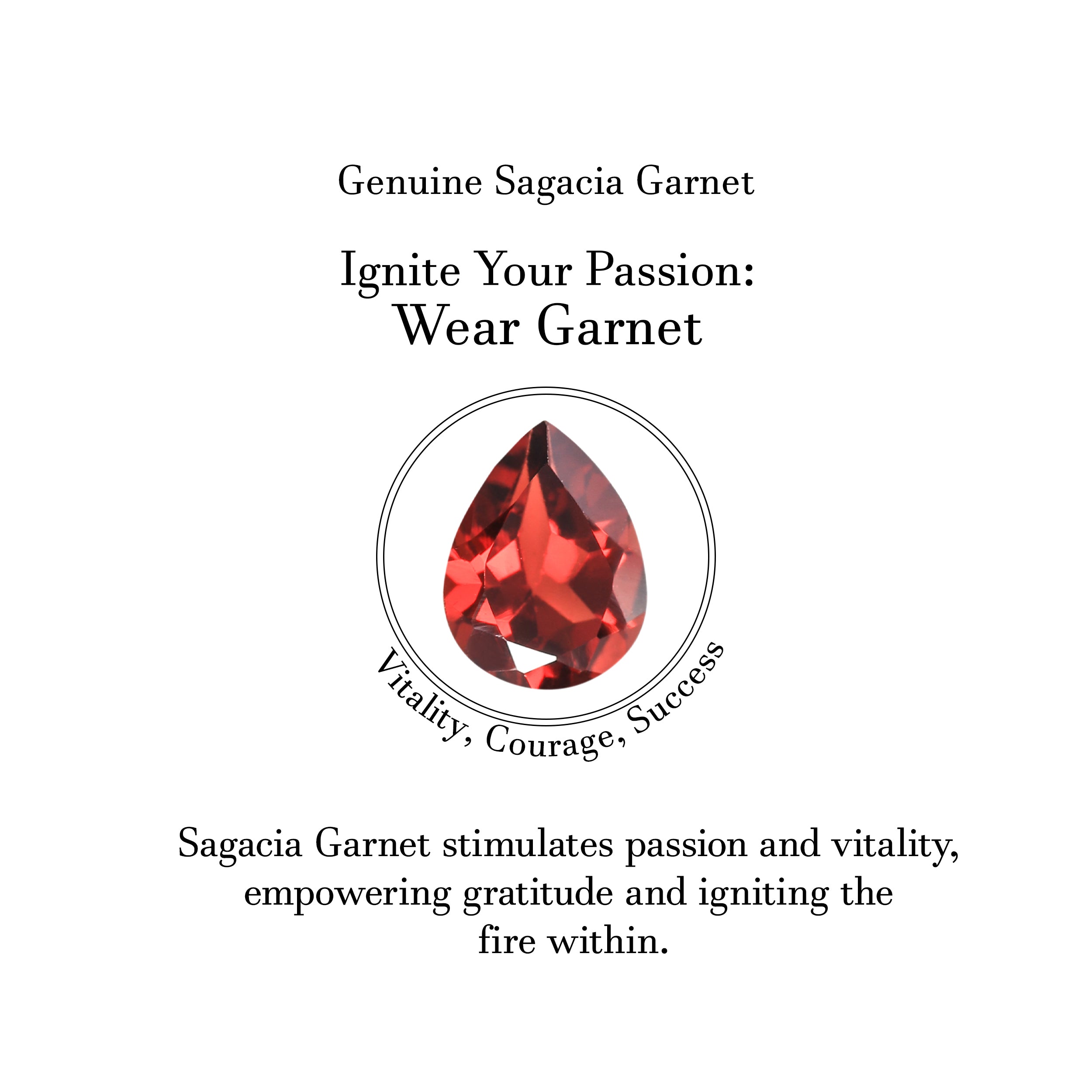 Garnet  Stud Earring-(GAR-SE-52-W.)