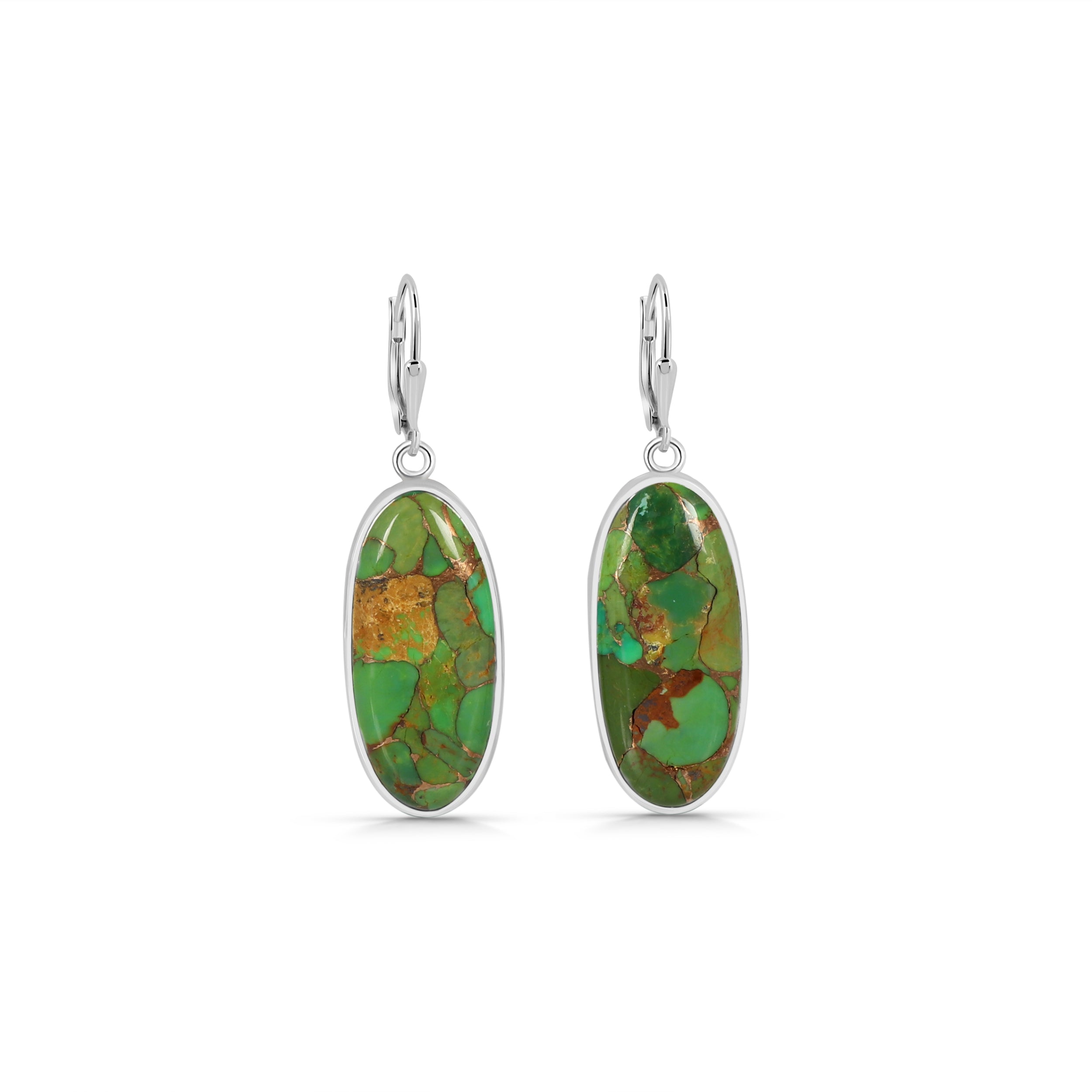 Green Mojave Copper Turquoise Earring-(GCT-E-25.)