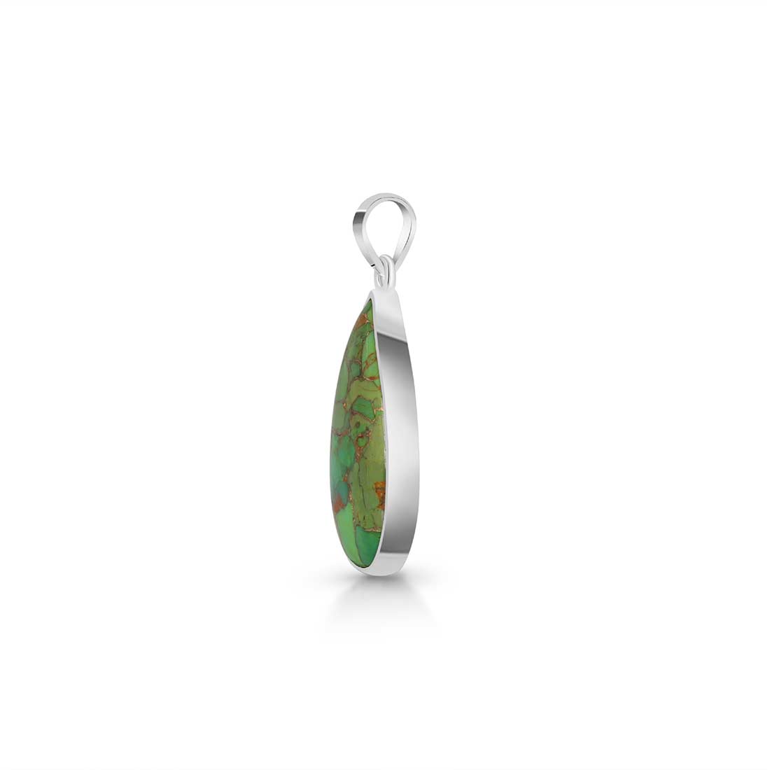 Green Mojave Copper Turquoise Pendant-(GCT-P-1.)