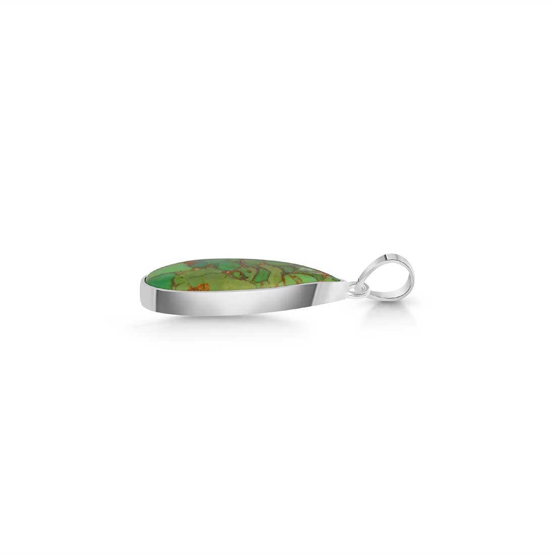 Green Mojave Copper Turquoise Pendant-(GCT-P-1.)