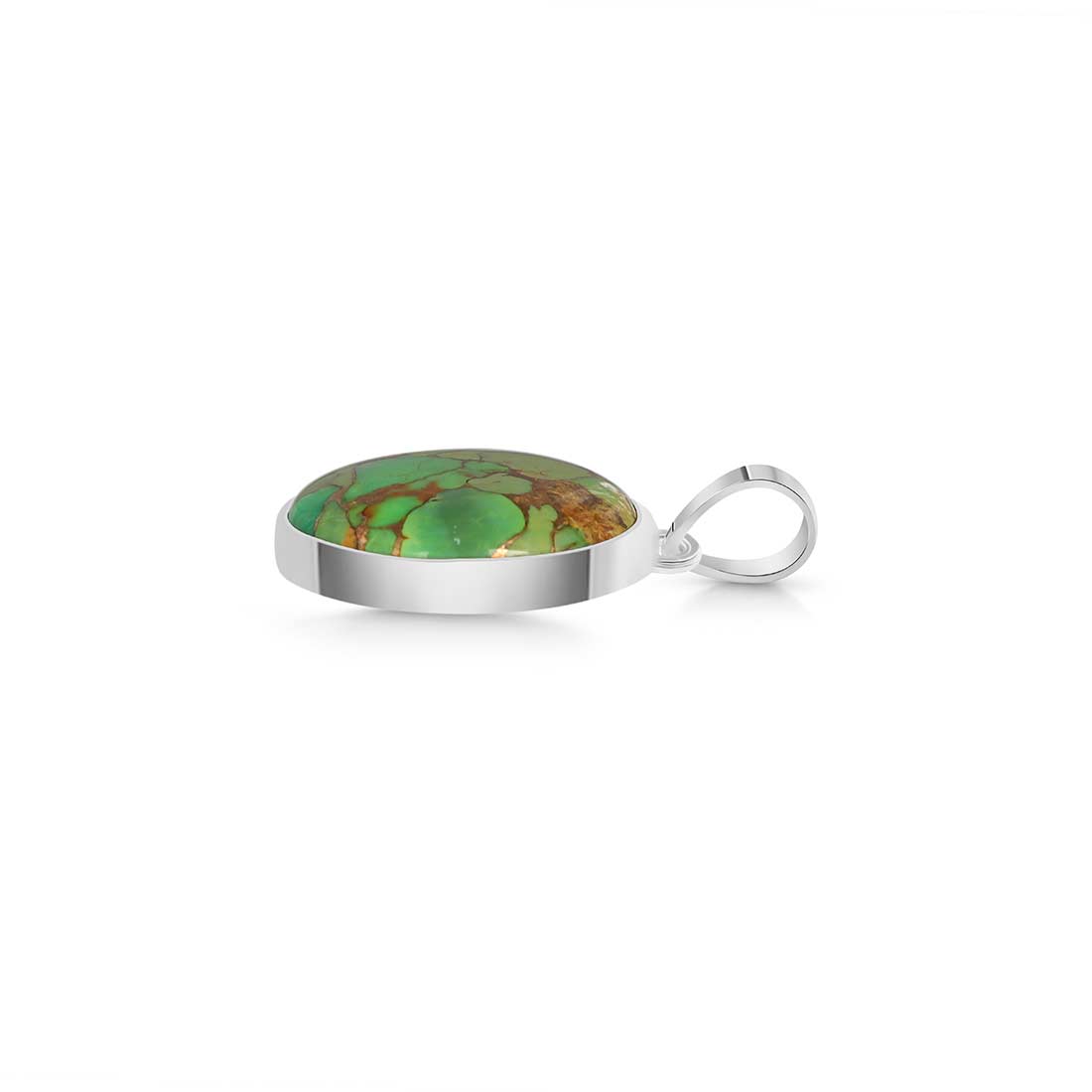 Green Mojave Copper Turquoise Pendant-(GCT-P-16.)