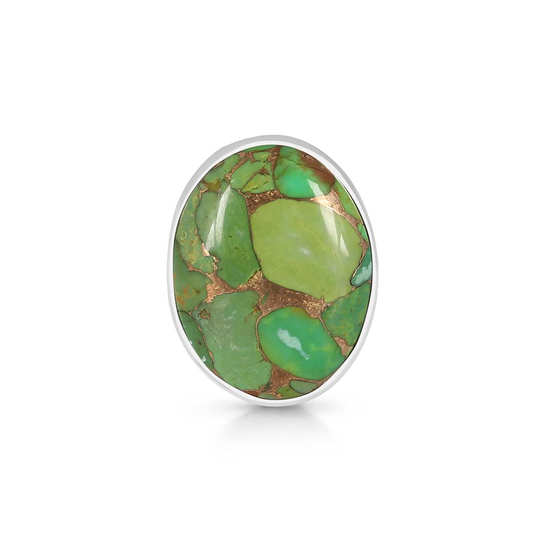 Green Mojave Copper Turquoise Adjustable Ring-(GCT-R-34.)