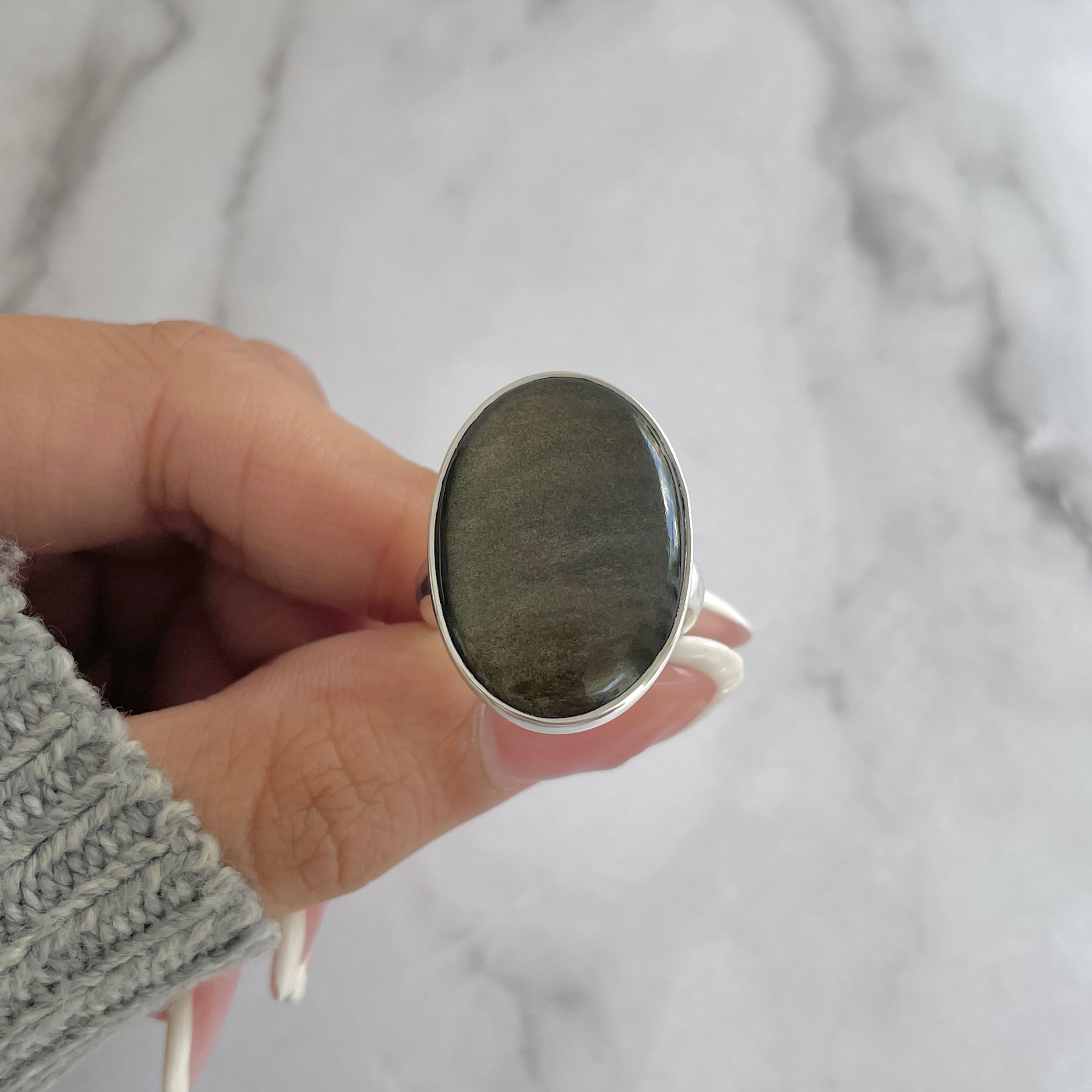 Gold Obsidian Ring-(GDO-R-11.)