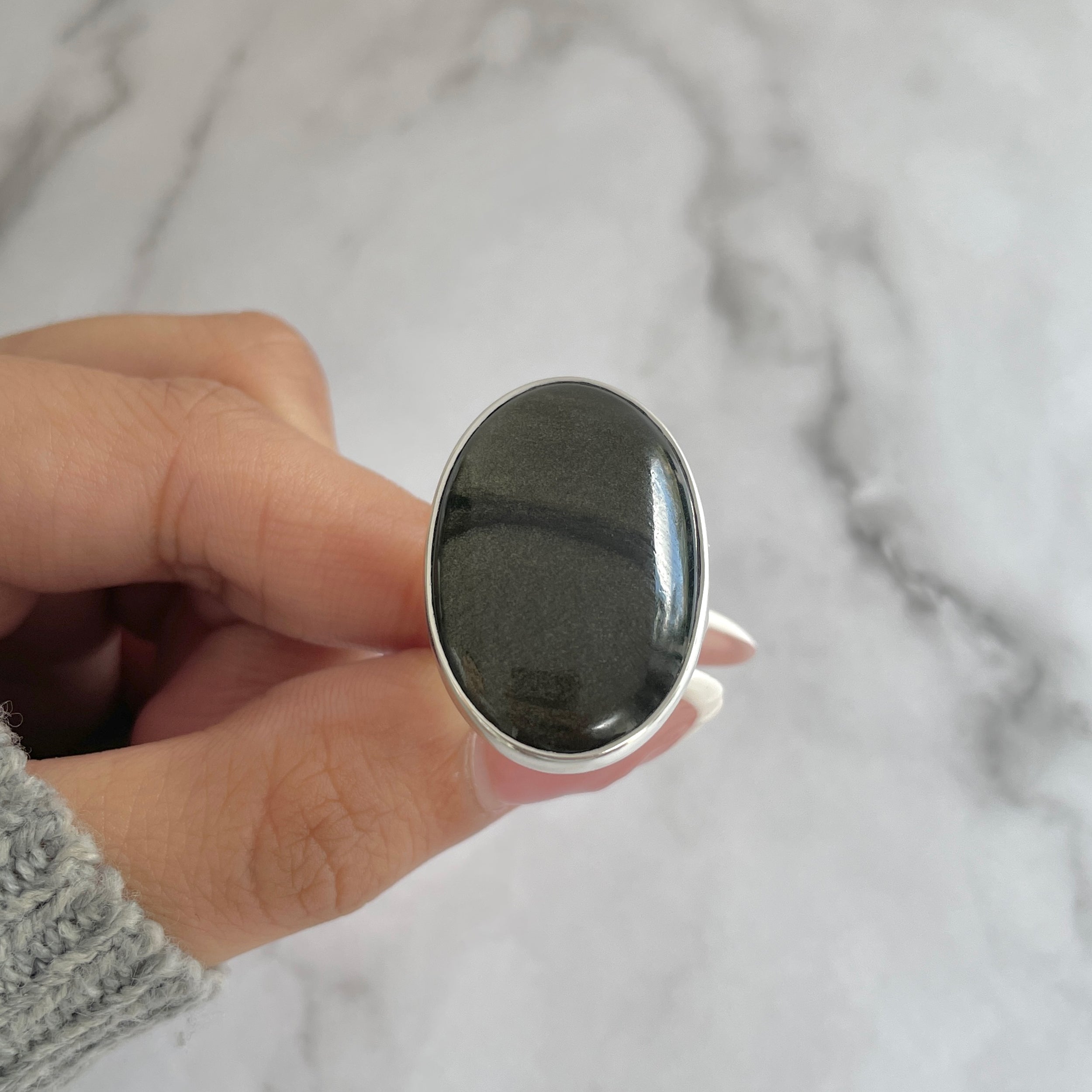 Gold Obsidian Ring-(GDO-R-13.)