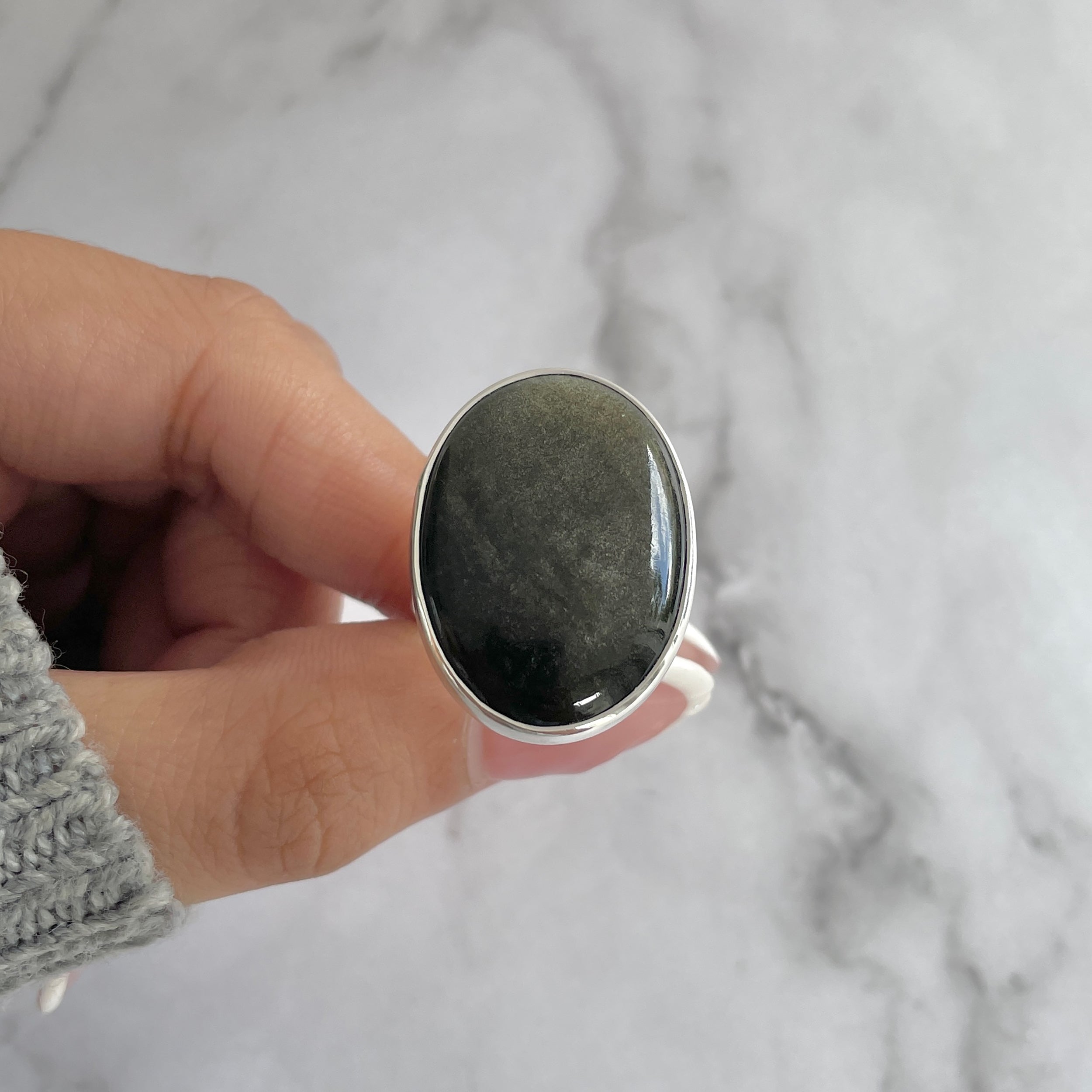 Gold Obsidian Ring-(GDO-R-15.)