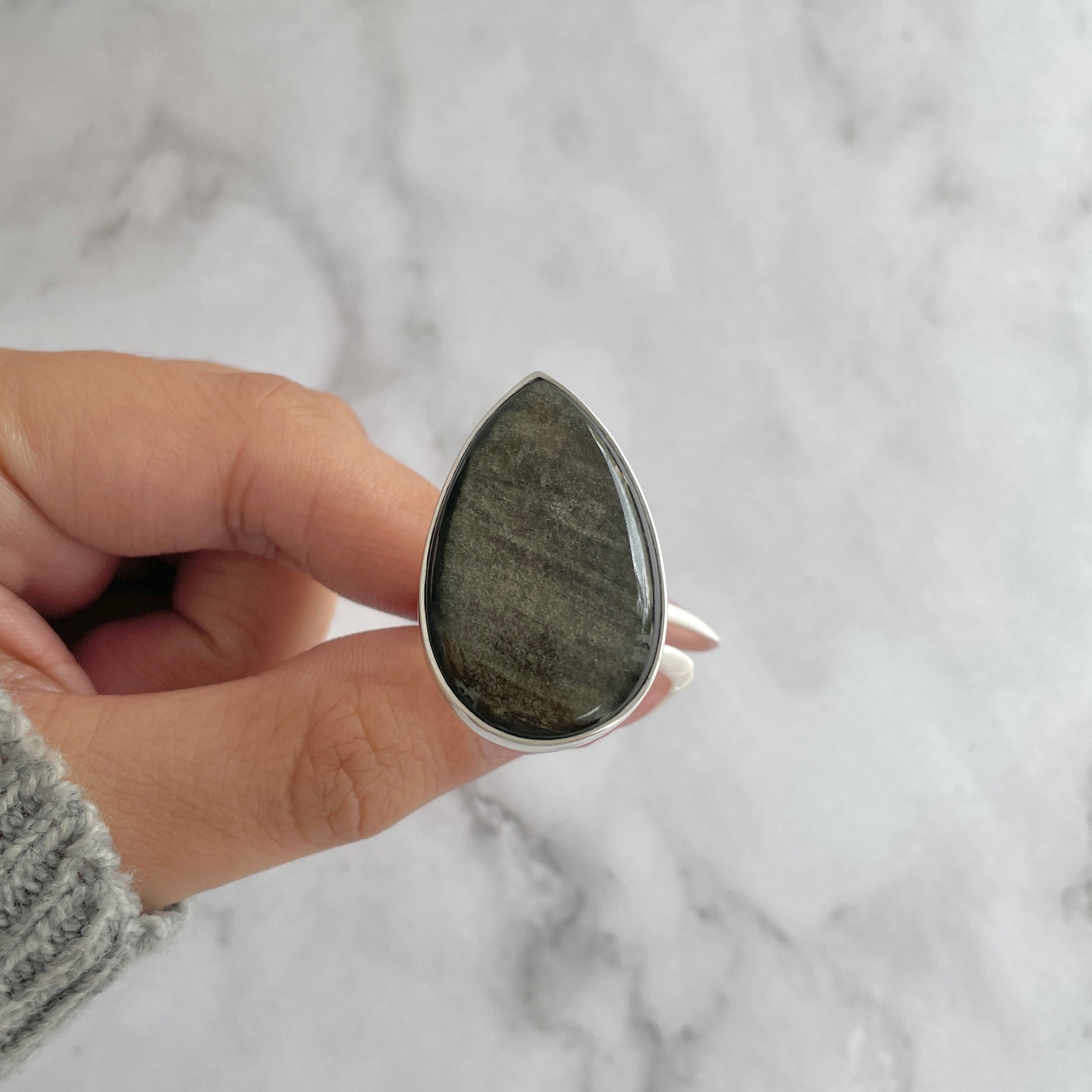 Gold Obsidian Ring-(GDO-R-16.)