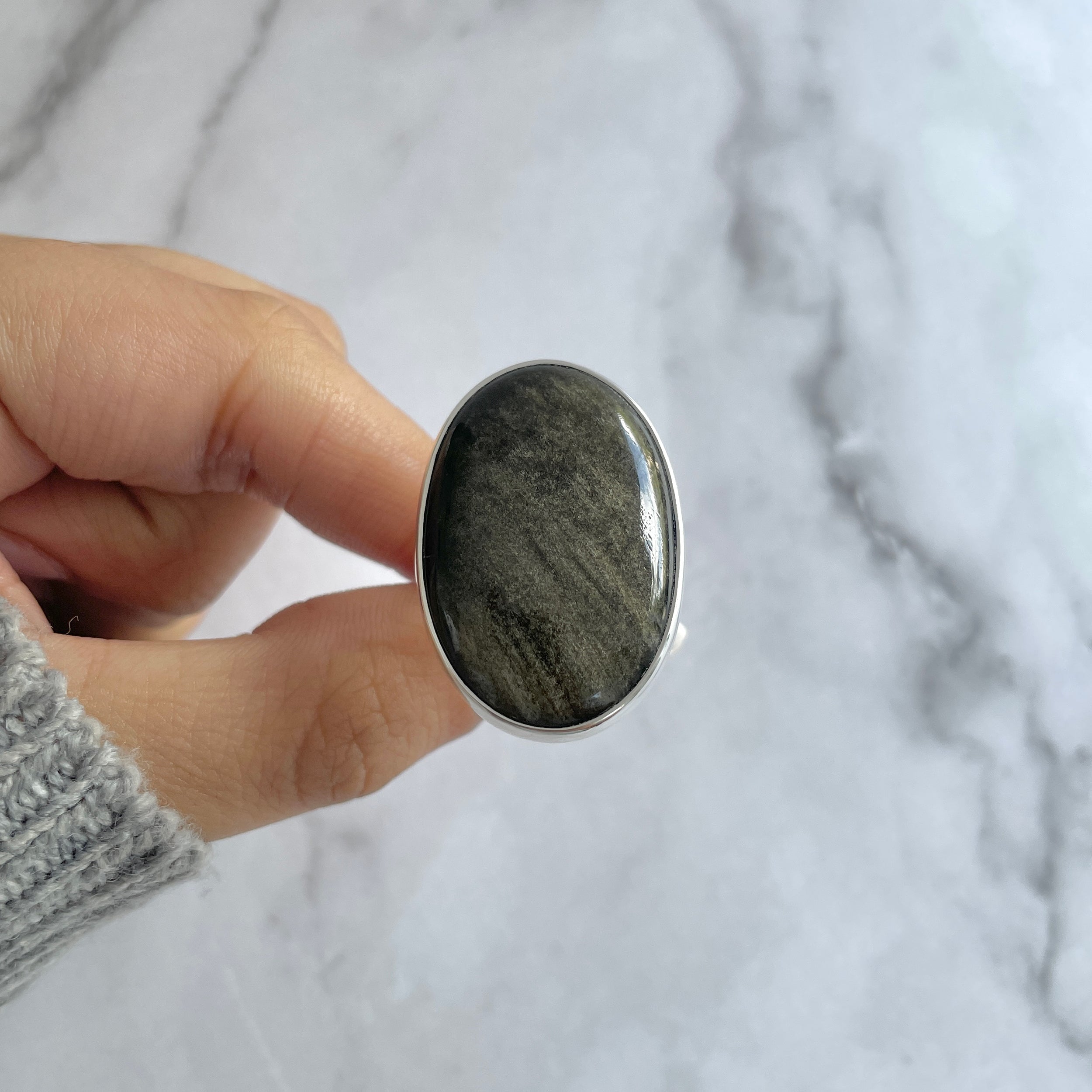 Gold Obsidian Ring-(GDO-R-19.)