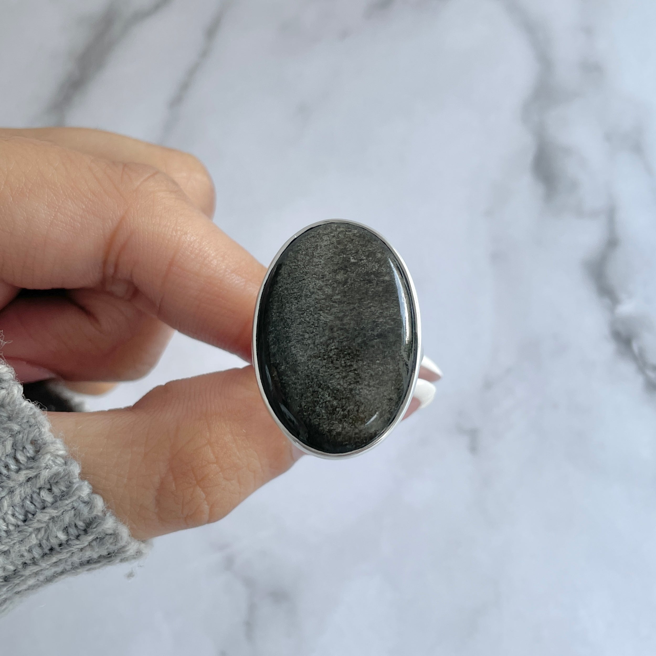 Gold Obsidian Ring-(GDO-R-20.)