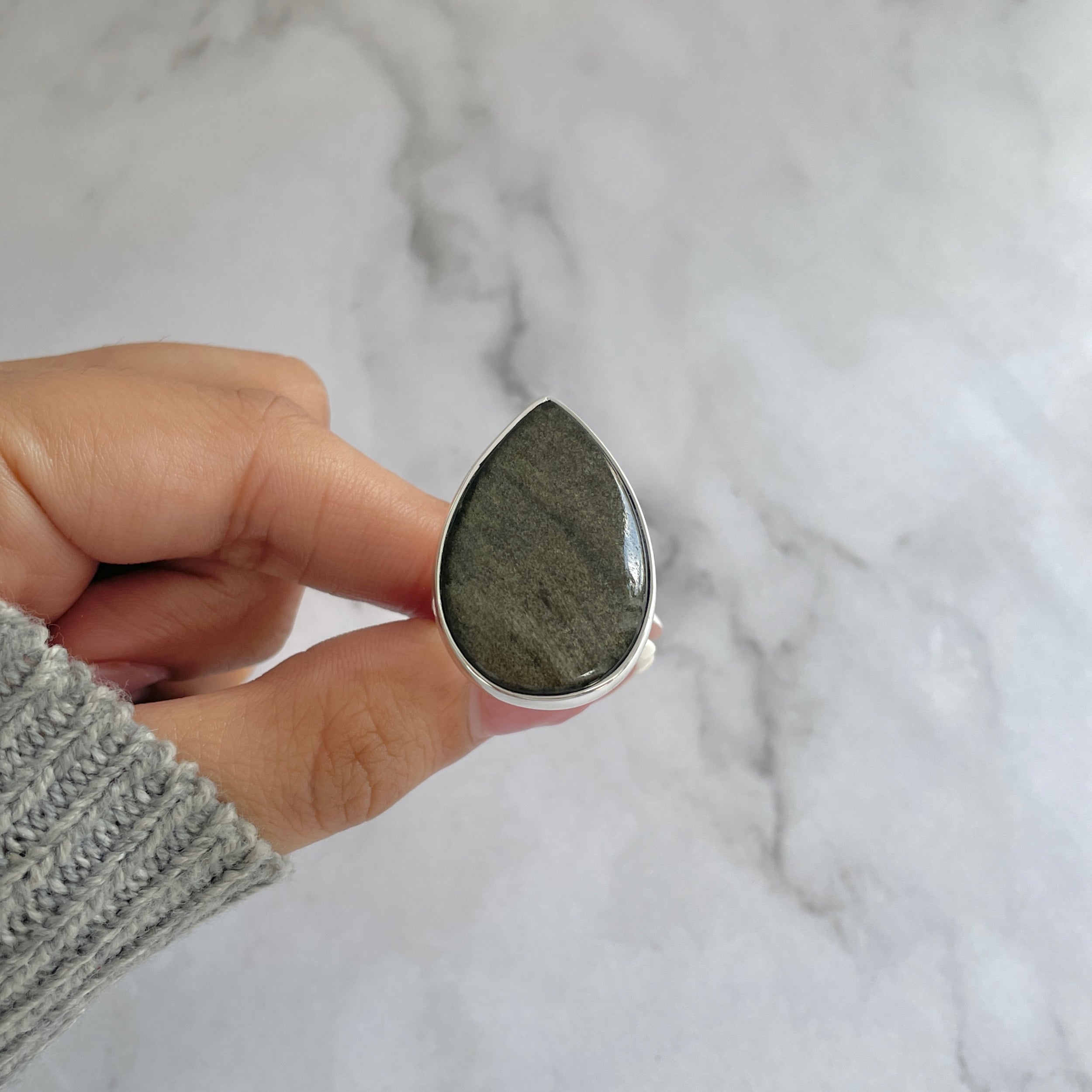 Gold Obsidian Ring-(GDO-R-26.)