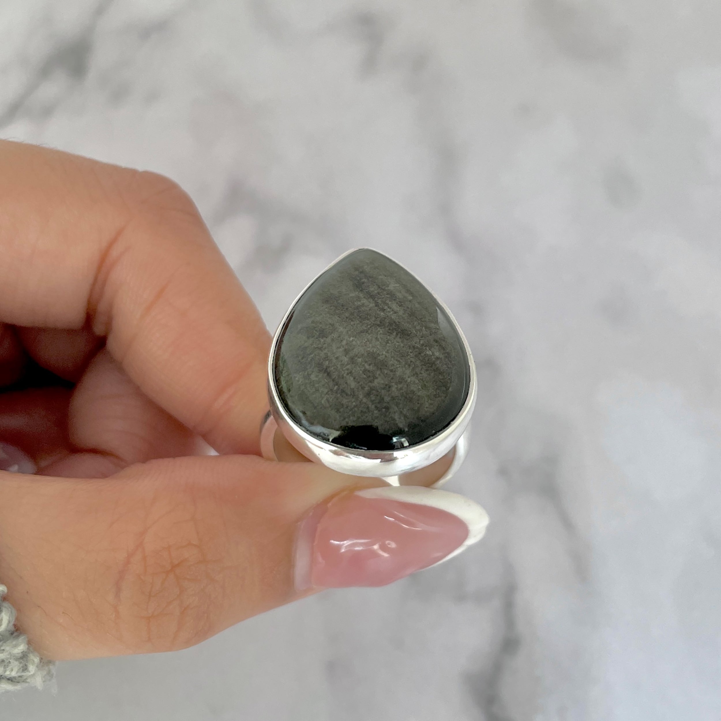 Gold Obsidian Ring-(GDO-R-27.)