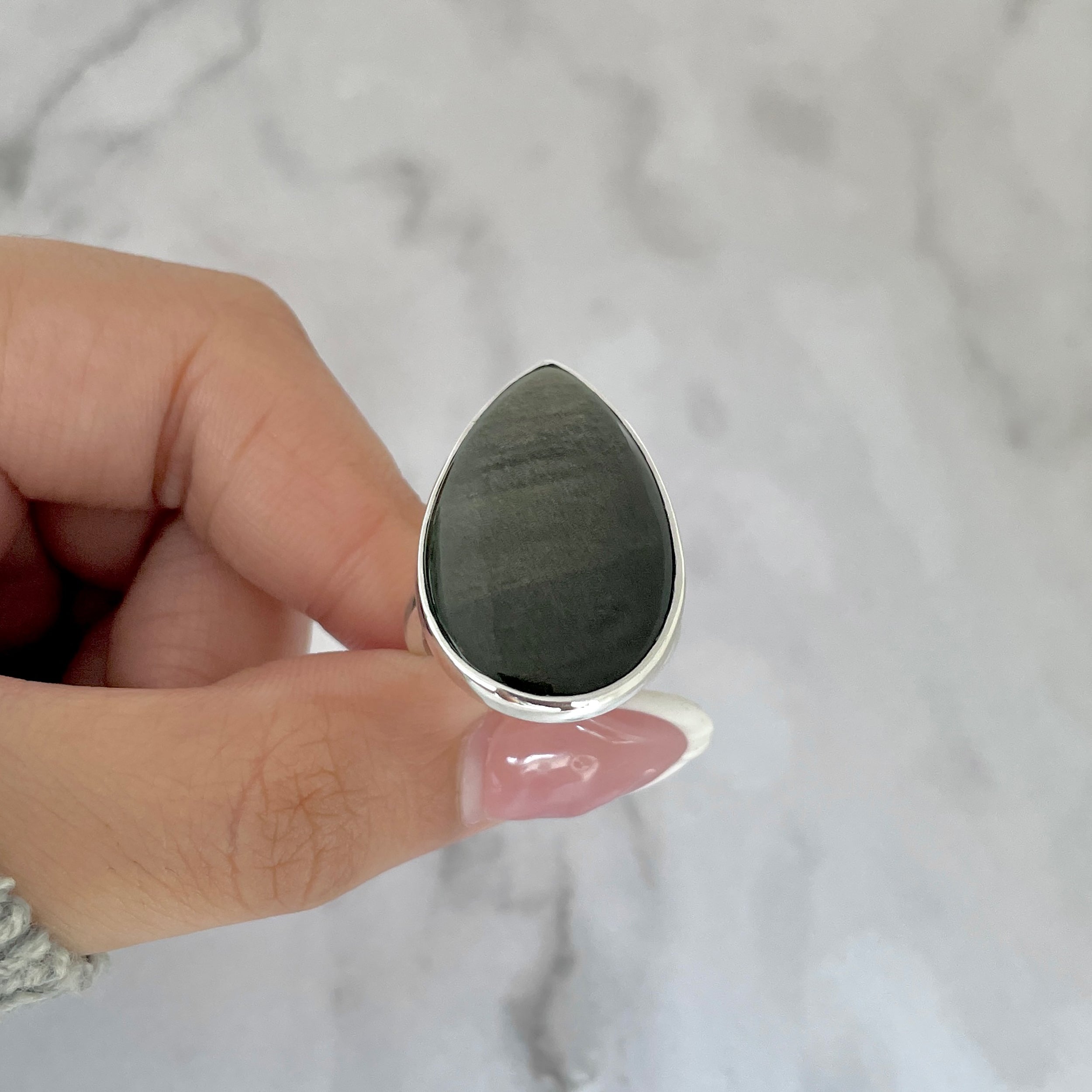 Gold Obsidian Ring-(GDO-R-28.)