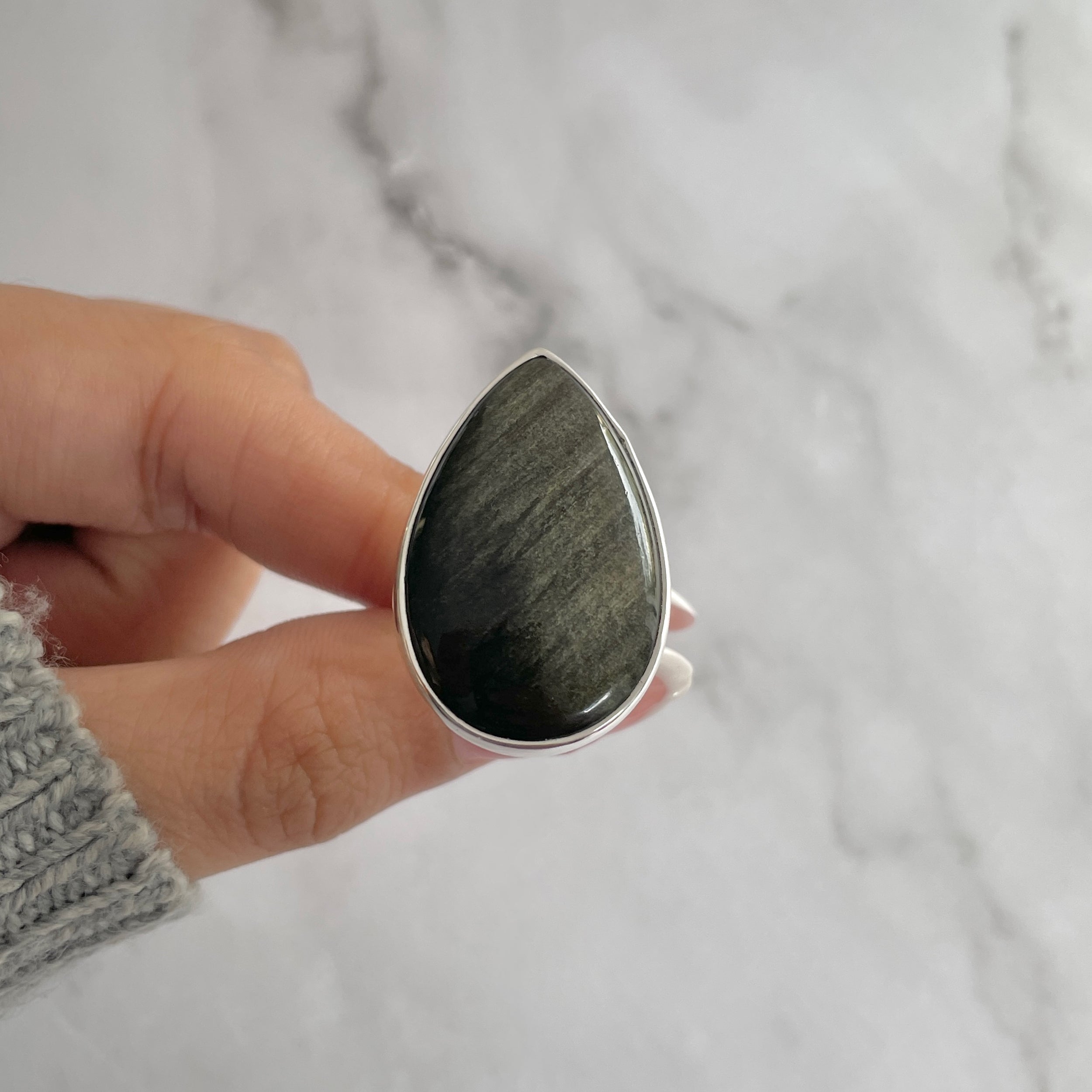 Gold Obsidian Ring-(GDO-R-5.)