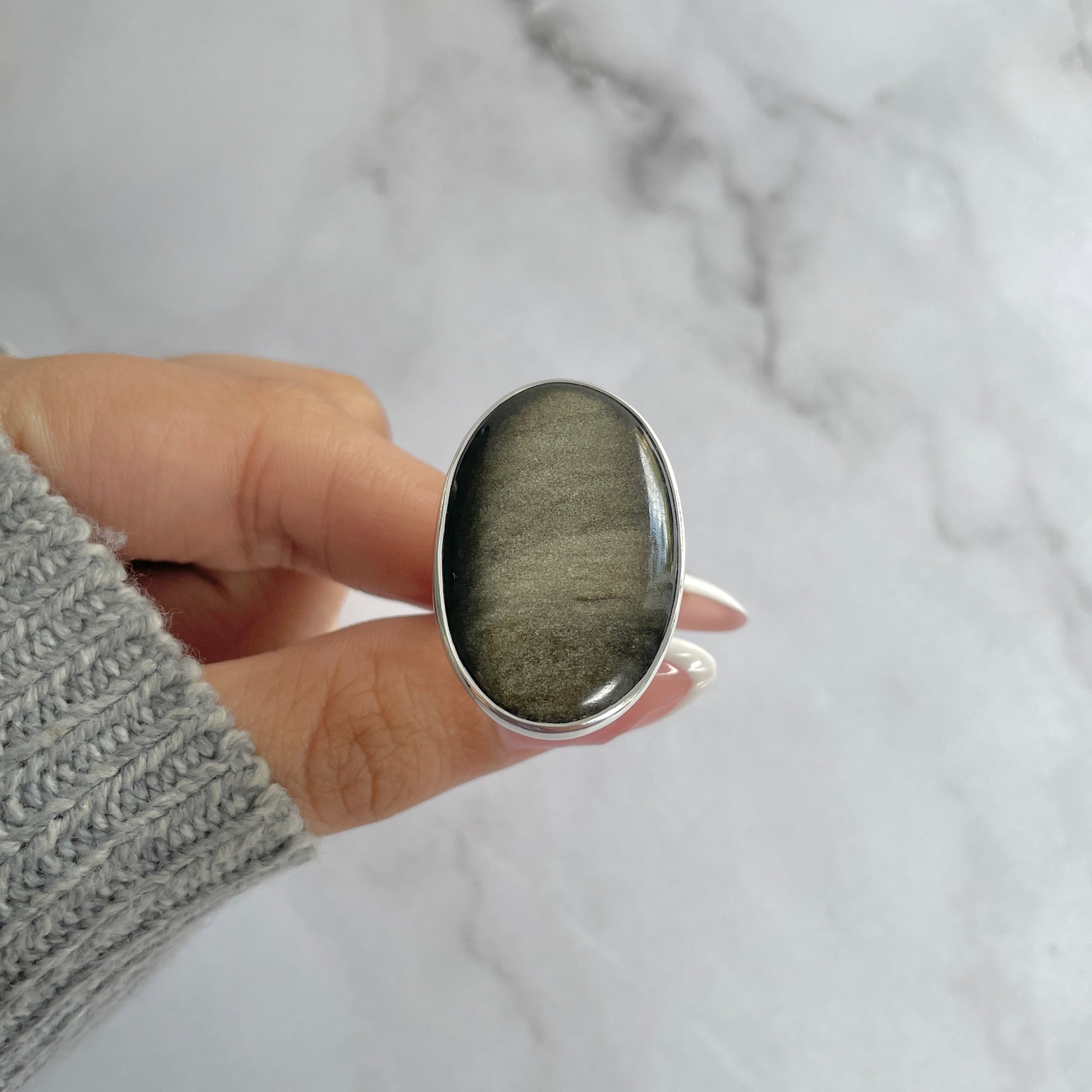 Gold Obsidian Ring-(GDO-R-7.)