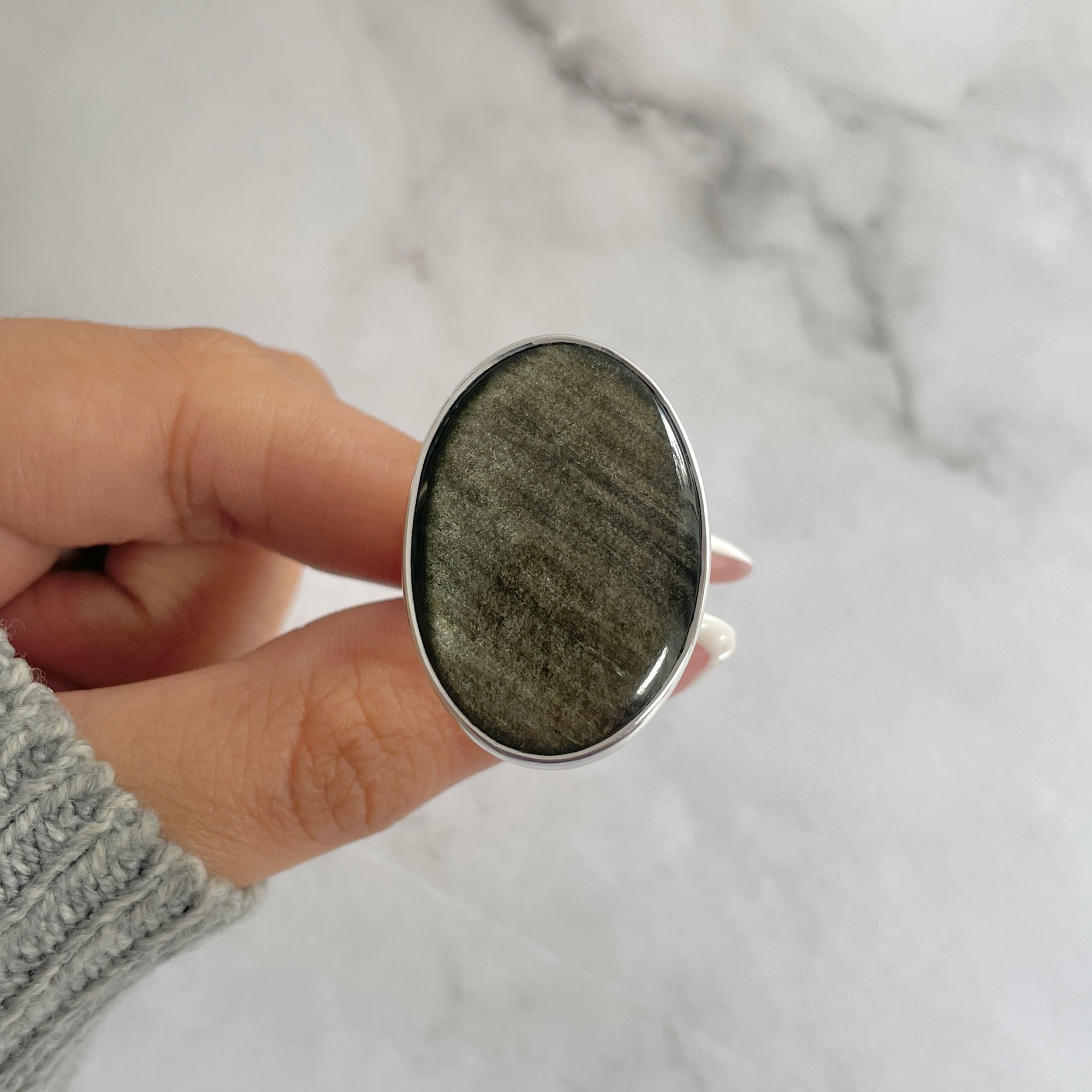 Gold Obsidian Ring-(GDO-R-8.)