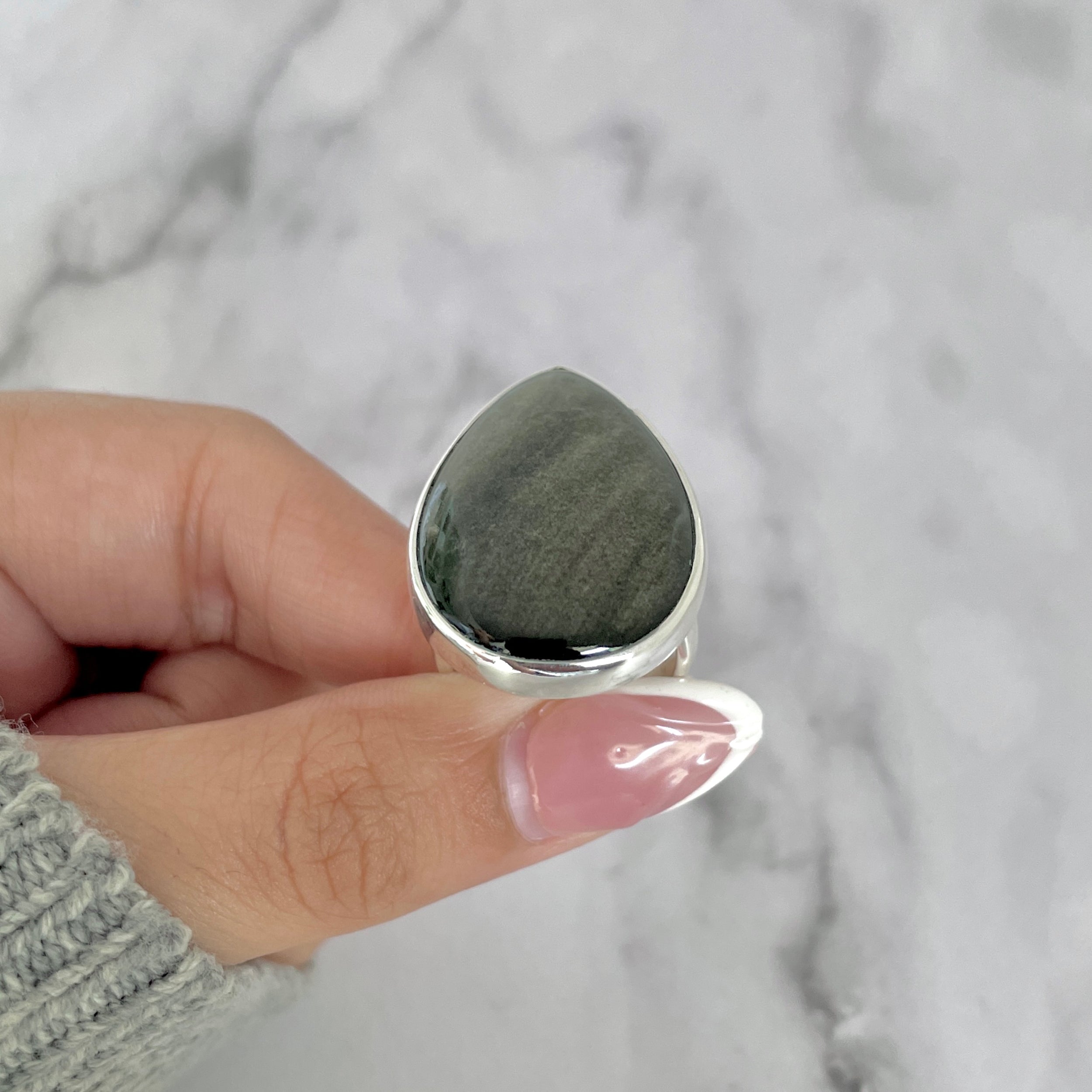 Gold Obsidian Ring-(GDO-R-9.)