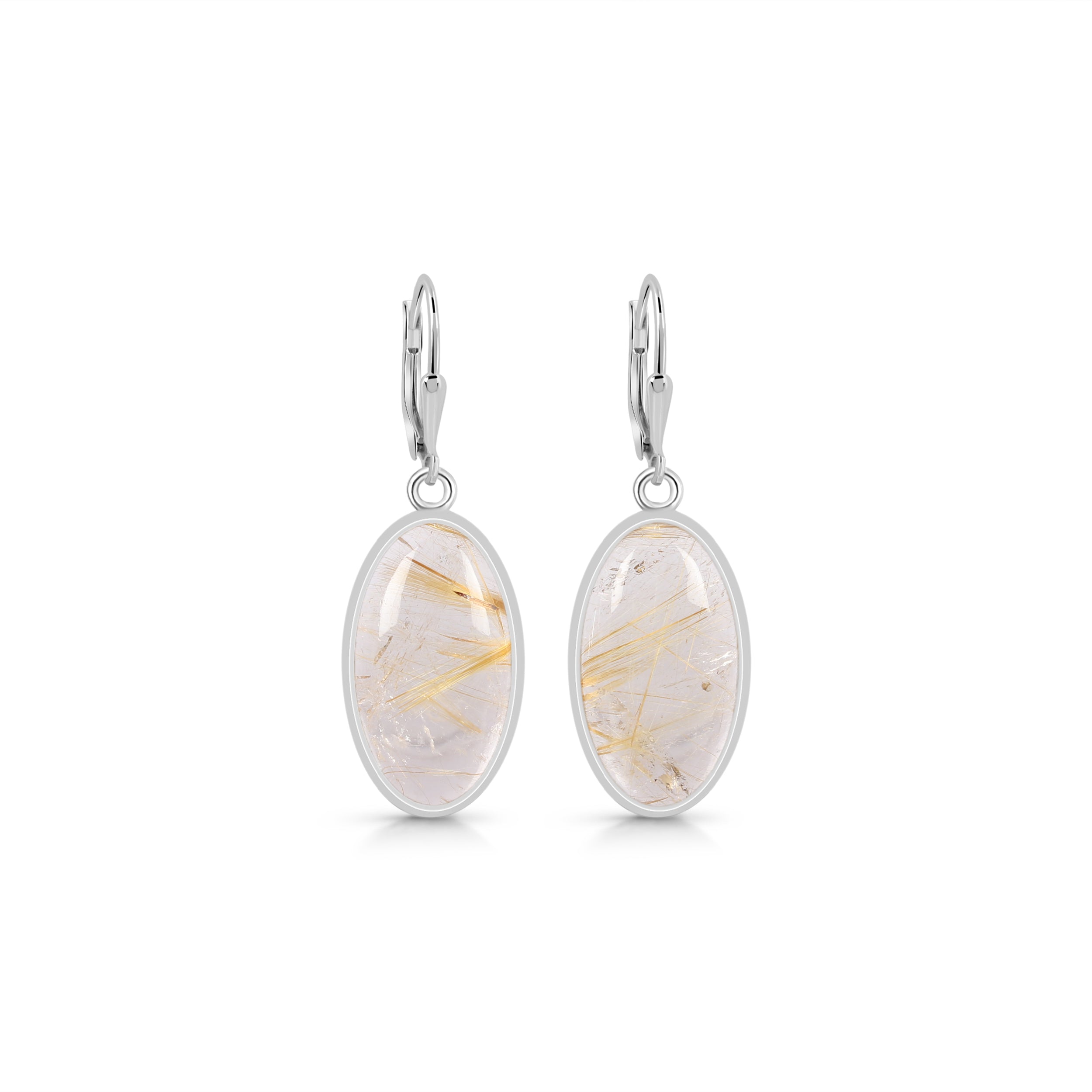 Golden Rutile Earring-(GDR-E-1.)
