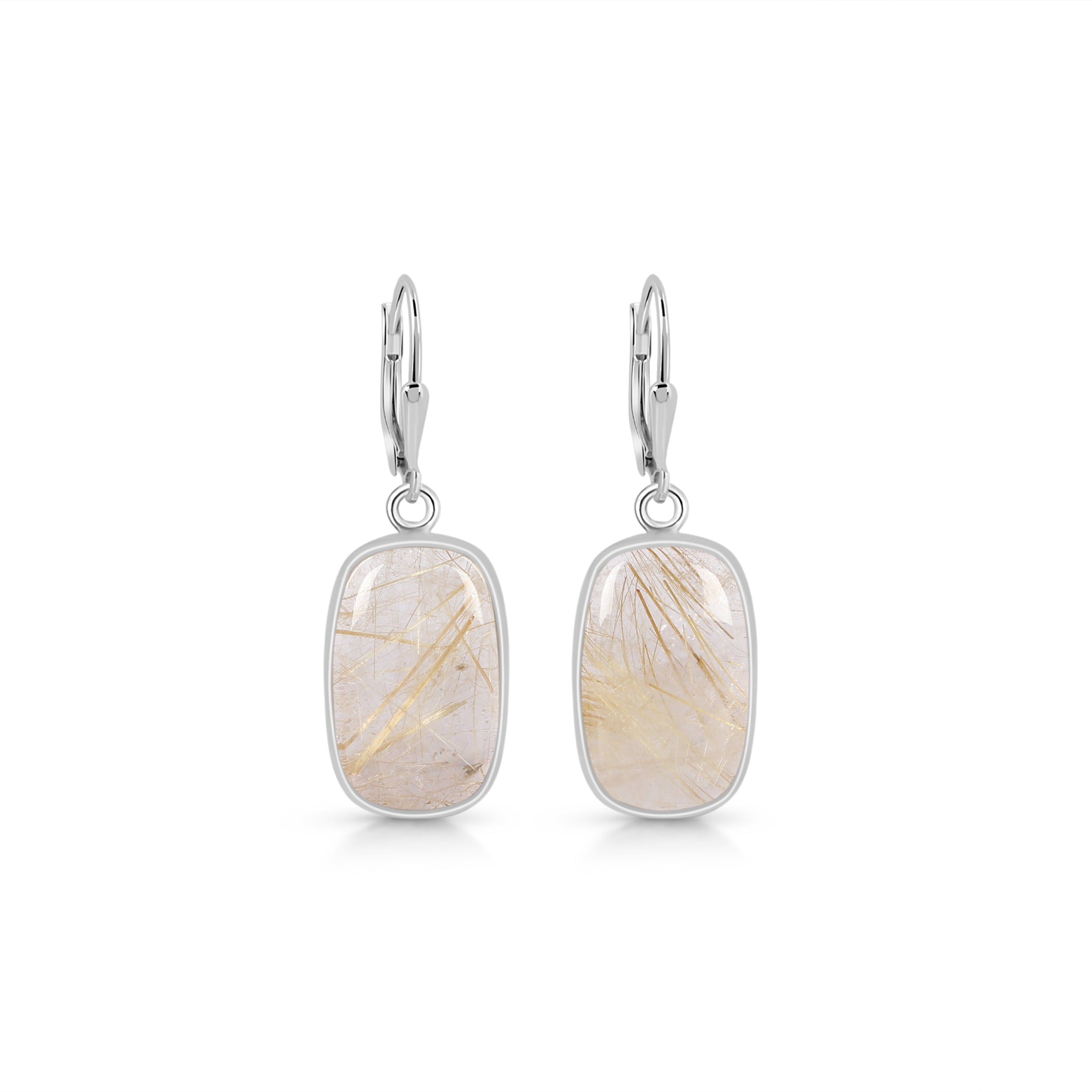 Golden Rutile Earring-(GDR-E-10.)