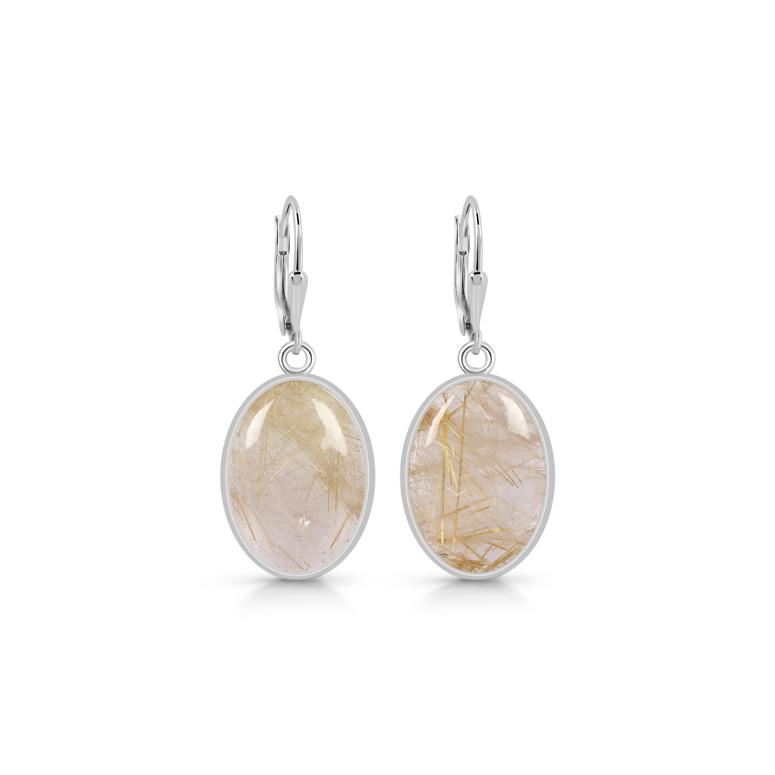 Golden Rutile Earring-(GDR-E-12.)