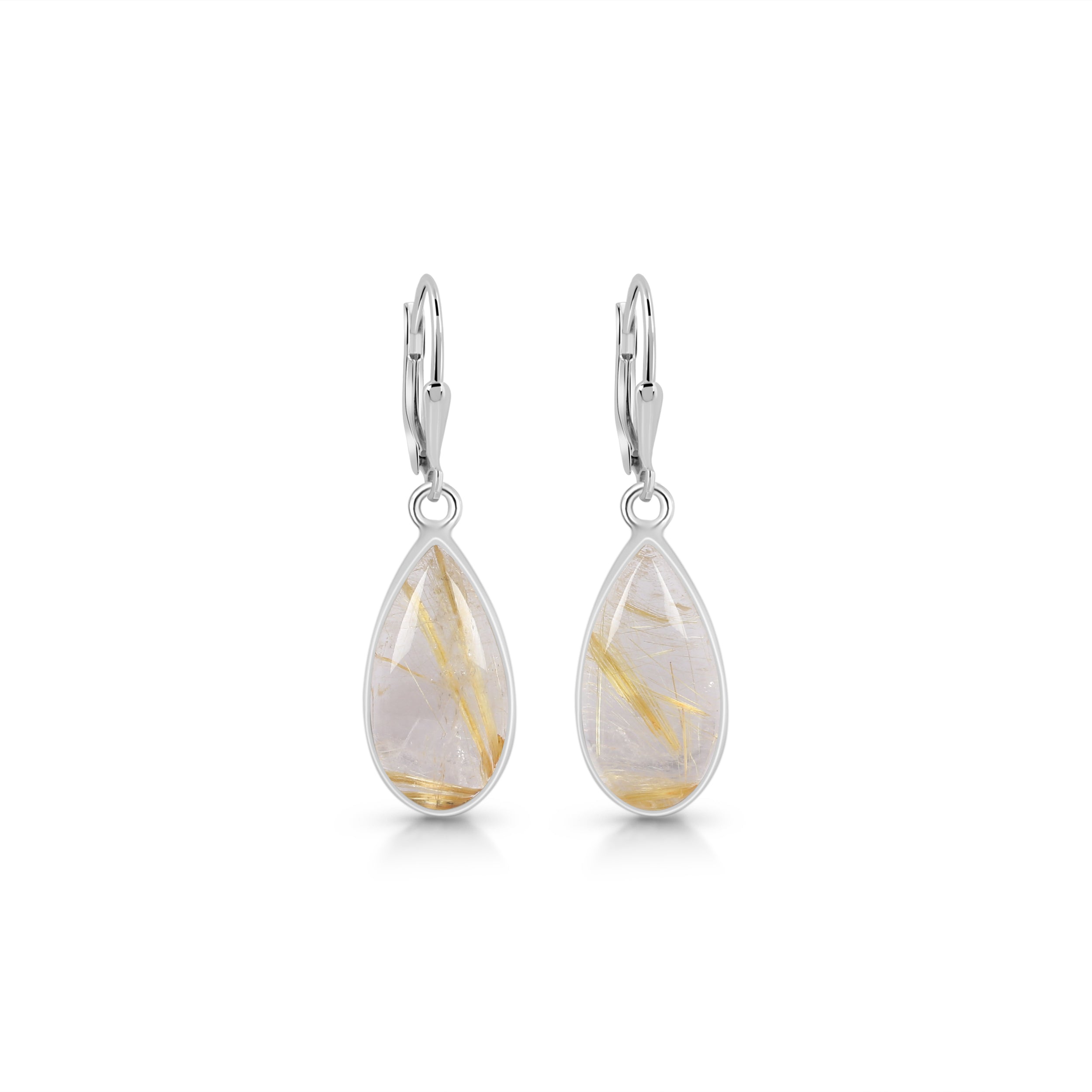 Golden Rutile Earring-(GDR-E-14.)