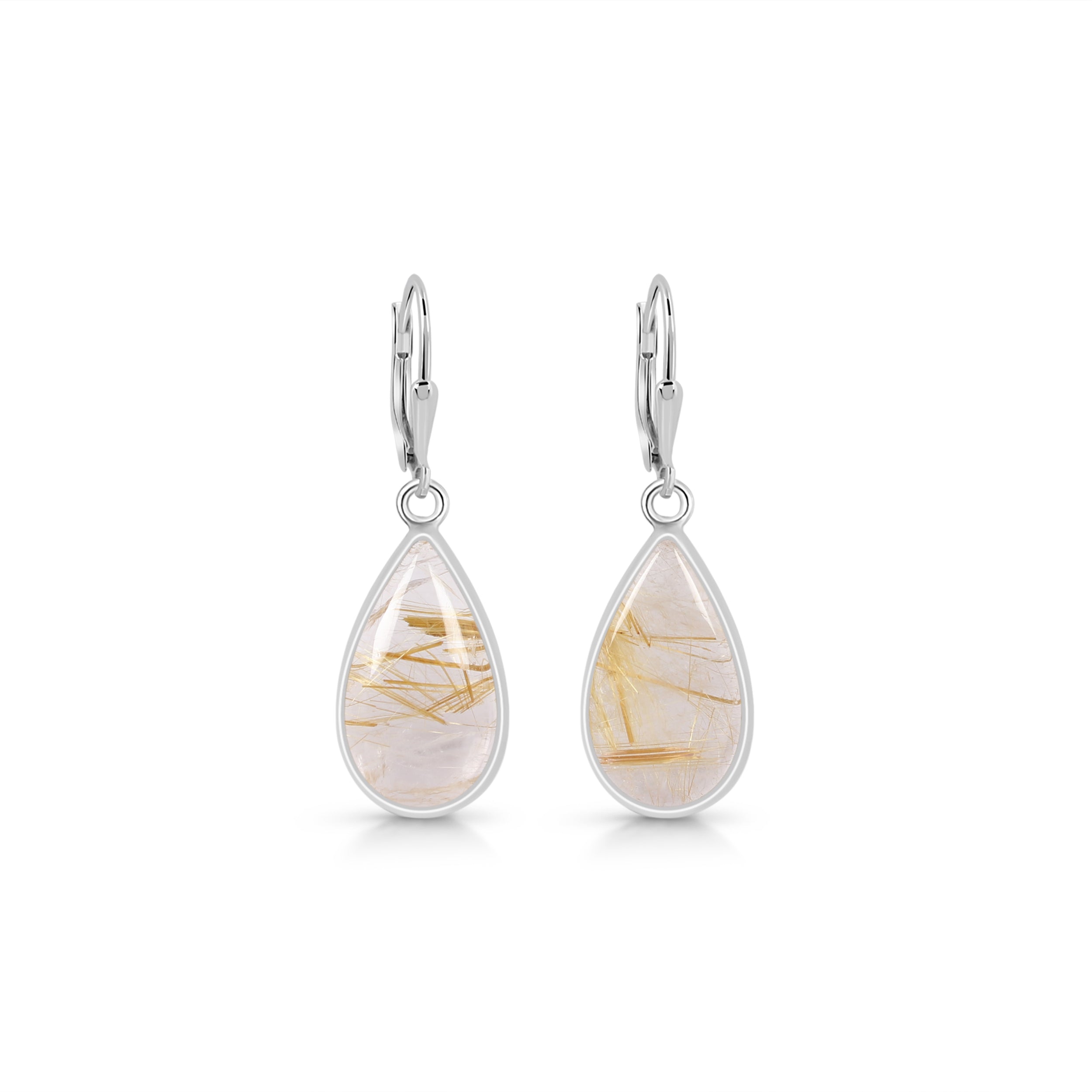 Golden Rutile Earring-(GDR-E-18.)