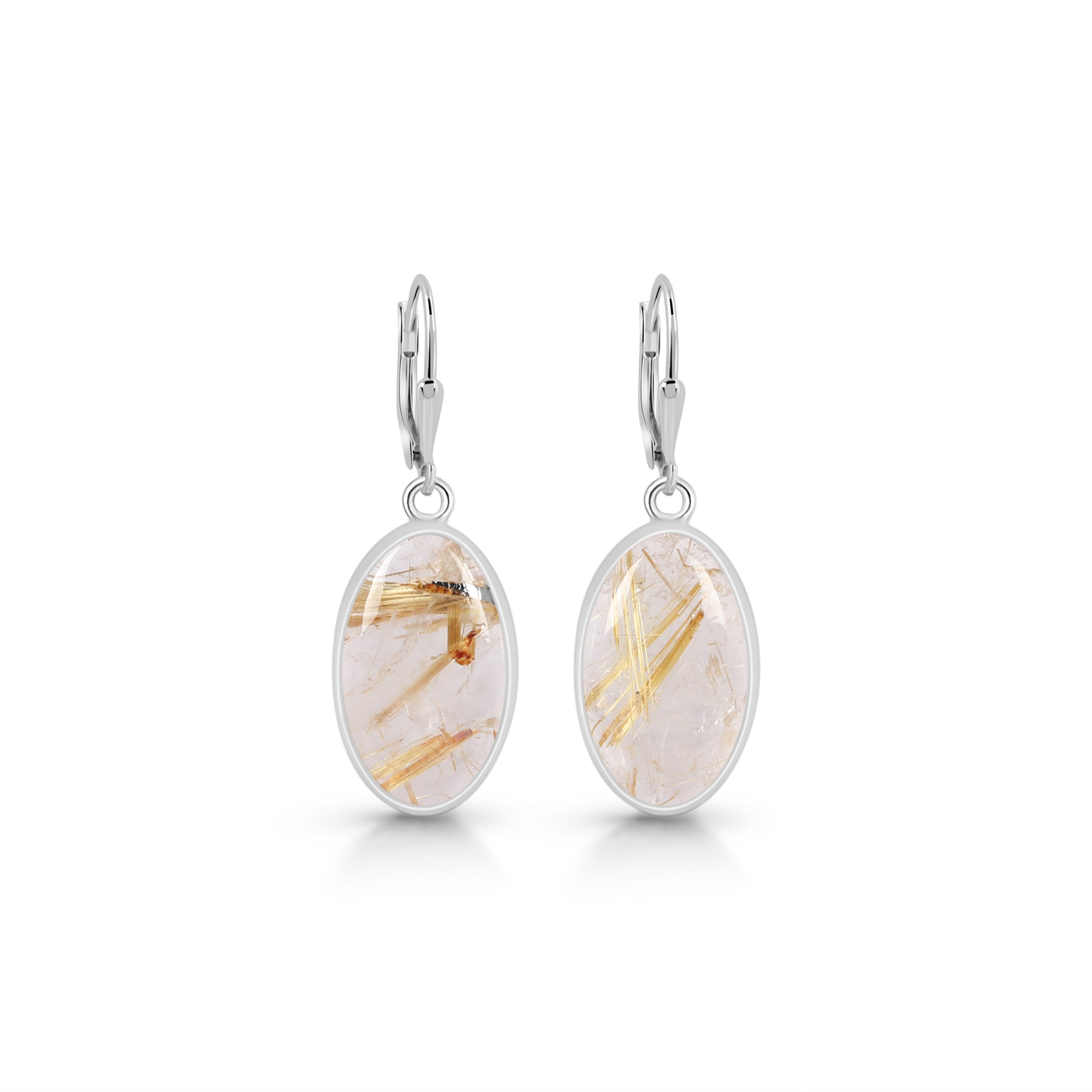 Golden Rutile Earring-(GDR-E-19.)