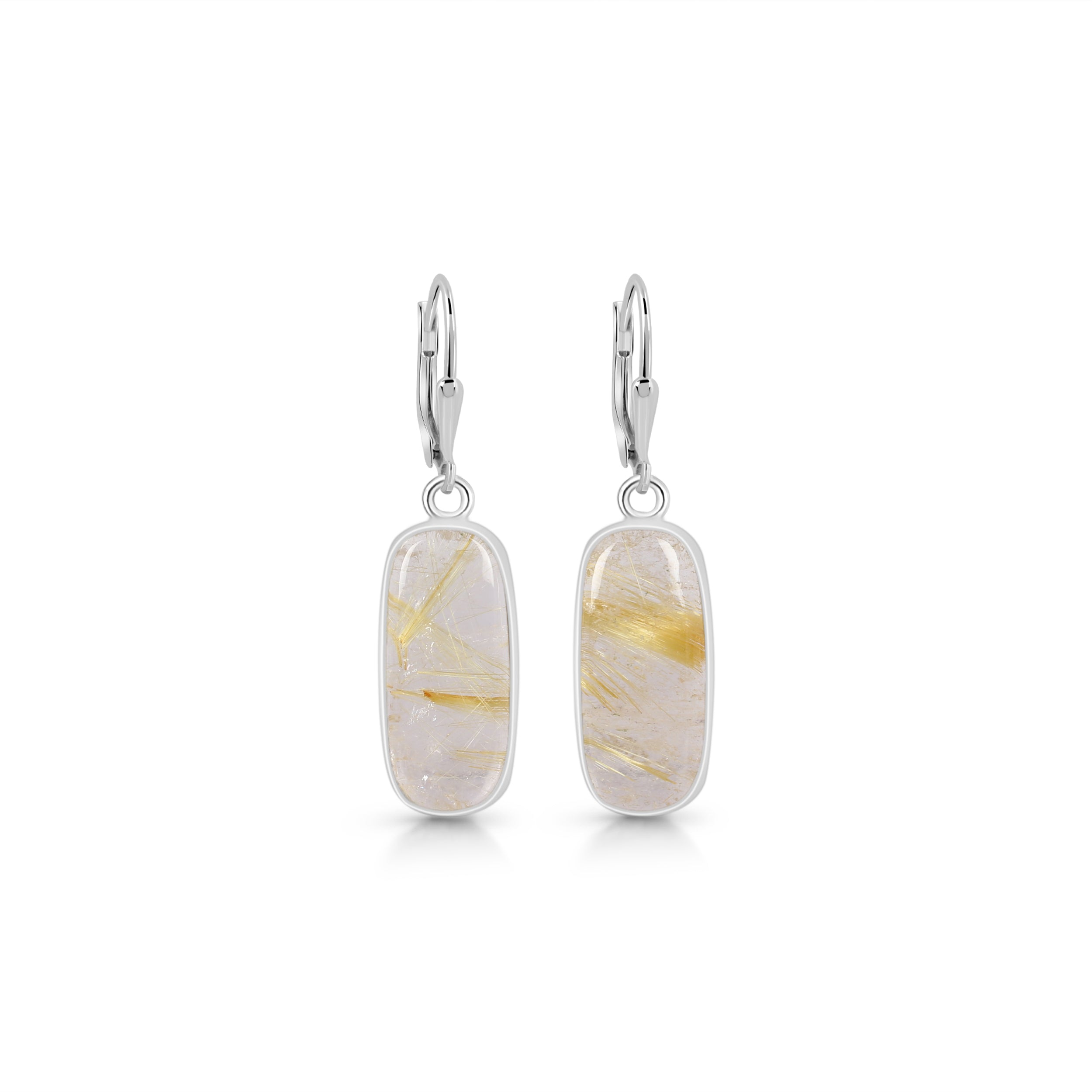 Golden Rutile Earring-(GDR-E-2.)