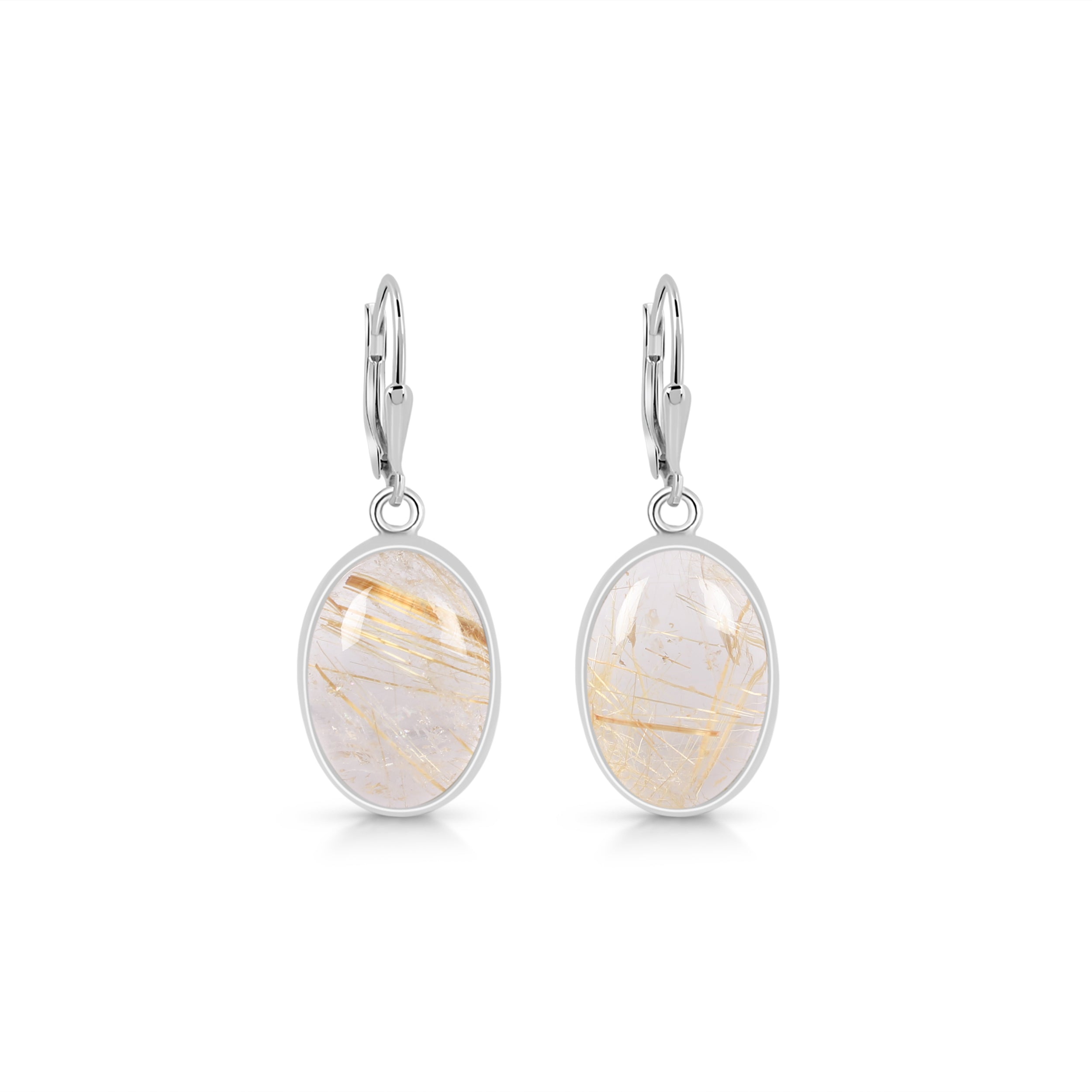 Golden Rutile Earring-(GDR-E-20.)