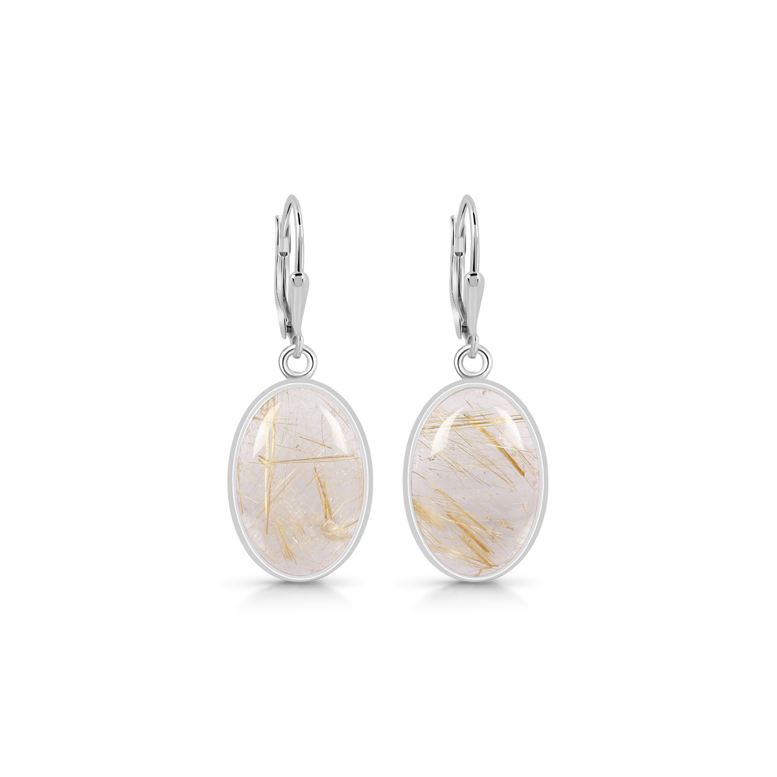 Golden Rutile Earring-(GDR-E-3.)