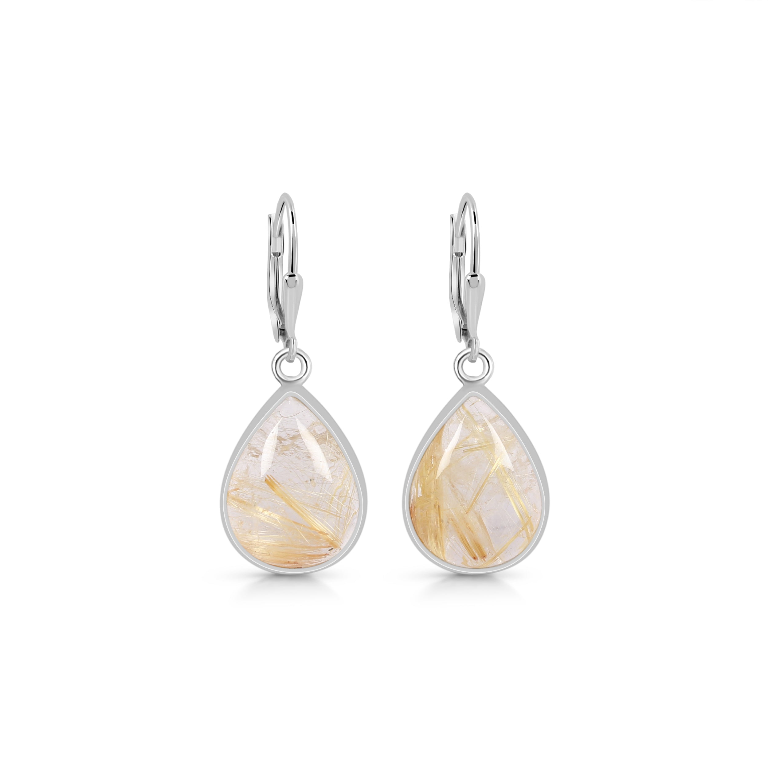 Golden Rutile Earring-(GDR-E-5.)