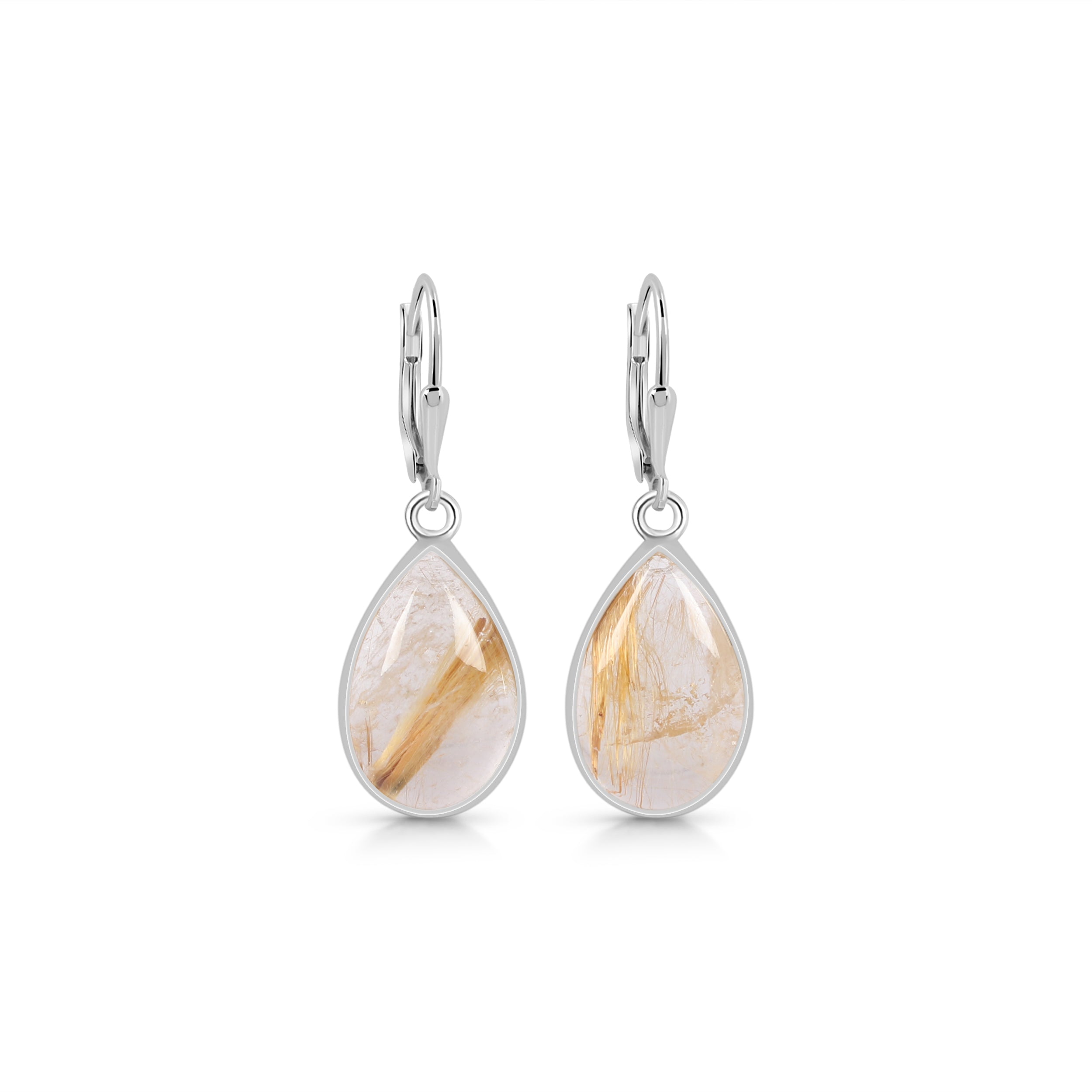 Golden Rutile Earring-(GDR-E-6.)