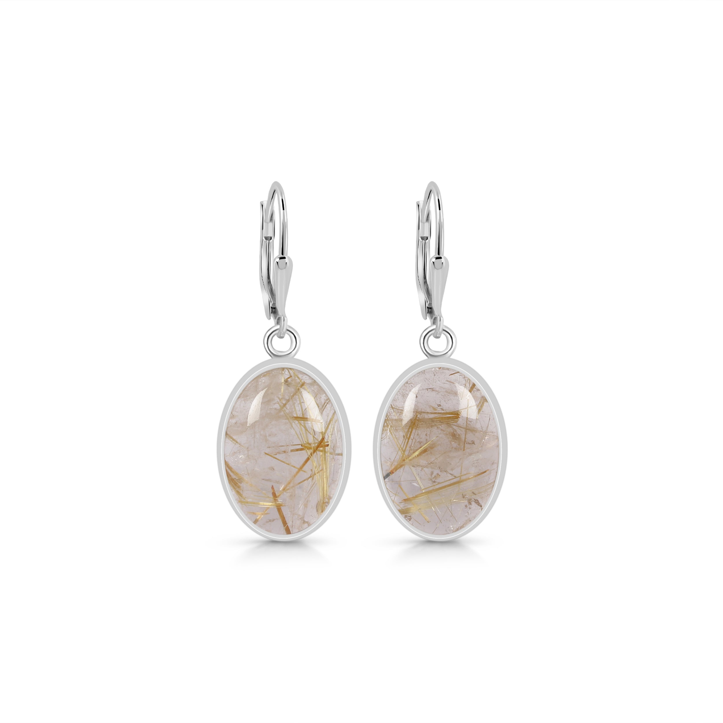 Golden Rutile Earring-(GDR-E-8.)